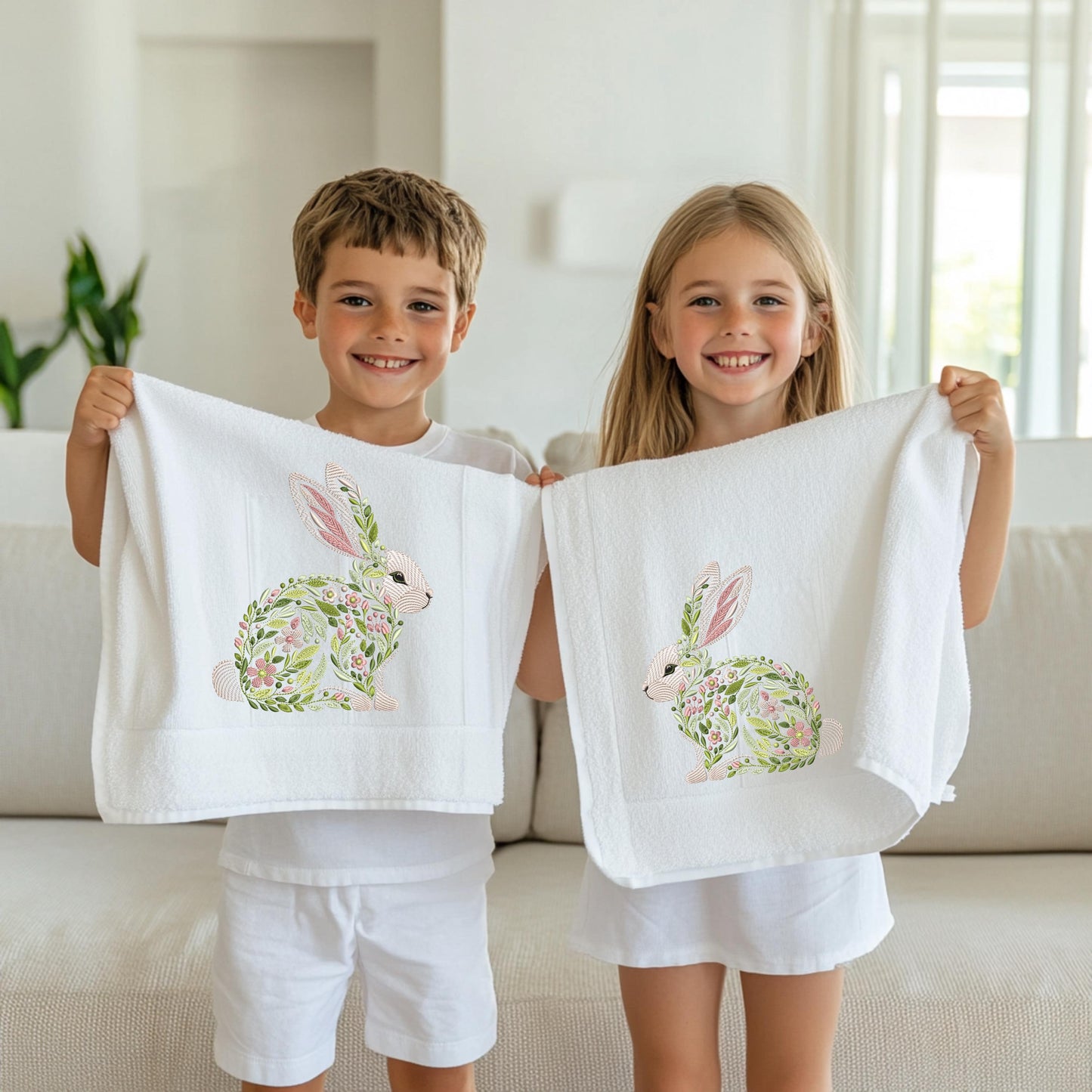 Floral Bunny Machine Embroidery Design β Easter Rabbit Pattern, Floral Bunny, Spring Rabbit Embroidery, Animal Embroidery, Easter Design PES