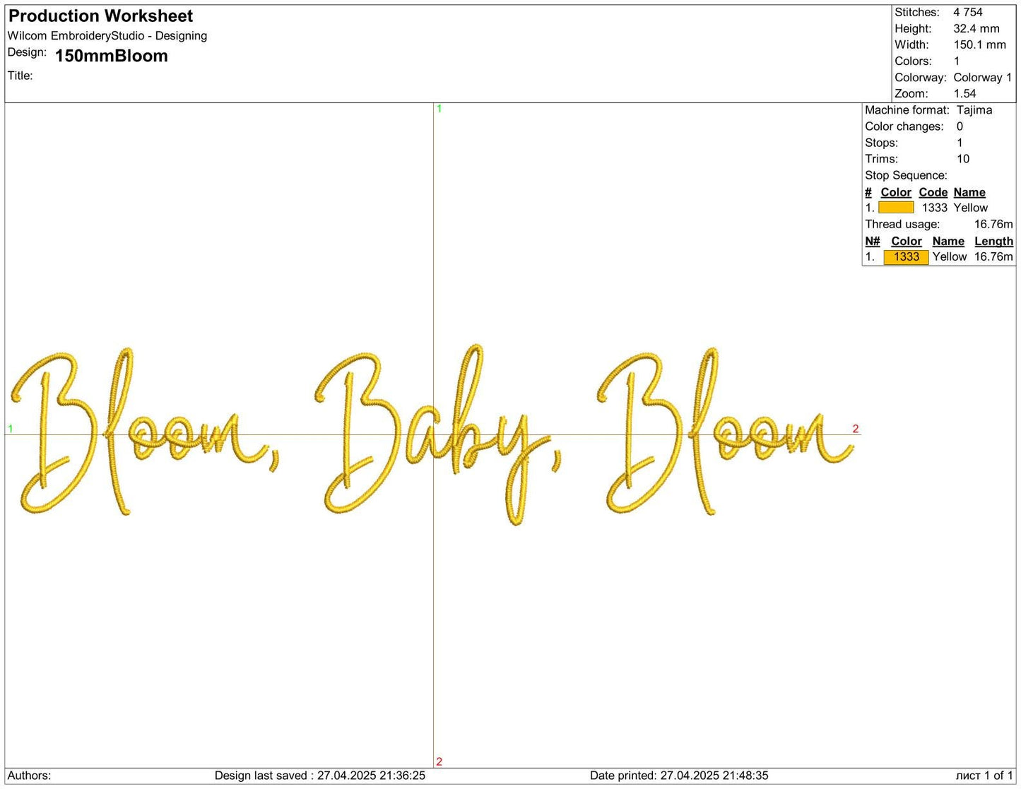 Bloom Baby Bloom Embroidery Design: Floral Spring Summer (PES)