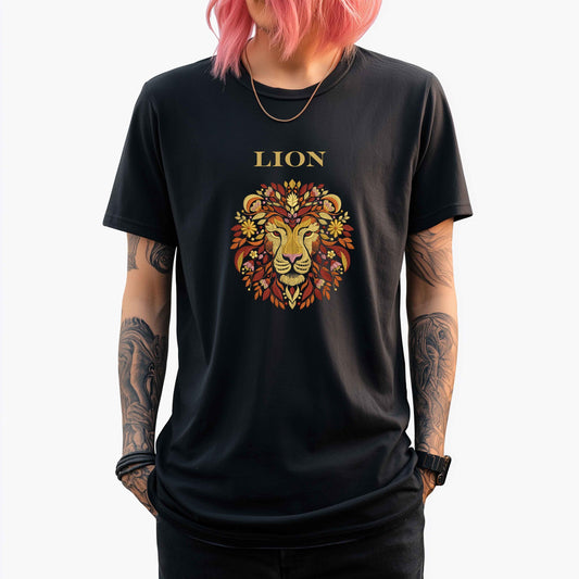 Autumn Lion Embroidery Design PES, Botanical King of the Jungle, Fall-Inspired Embroidery File for Your Creations, Embroidery Pattern Lion