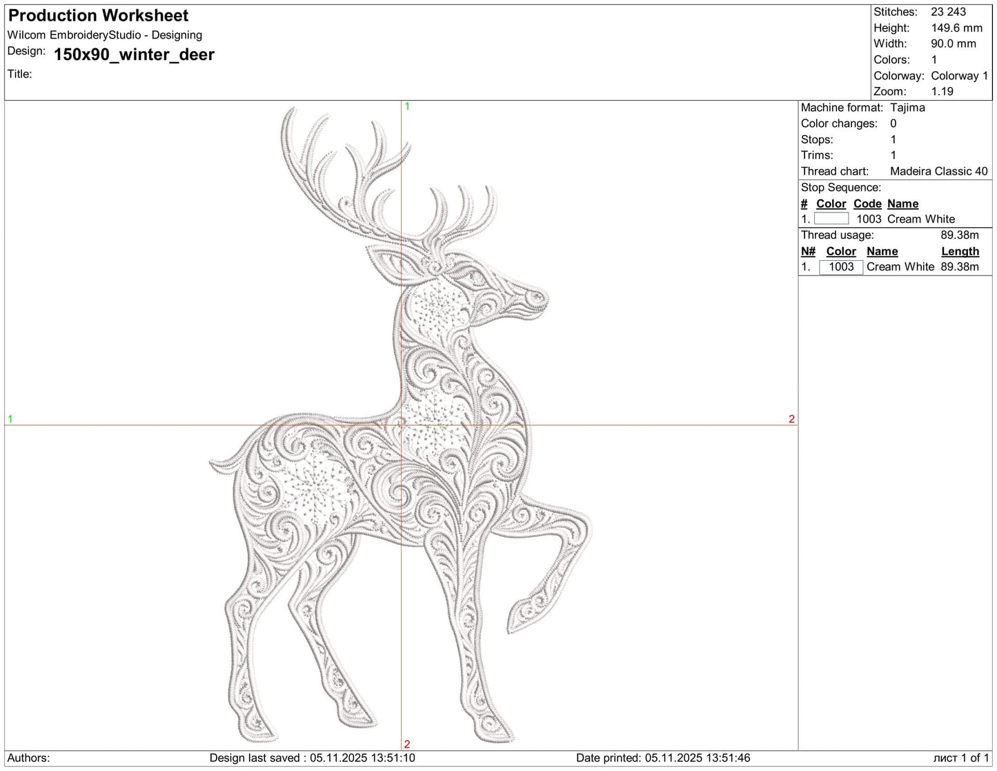 Christmas Reindeer Embroidery Design, Festive Snowflake Deer Embroidery PES Winter Reindeer Pattern PES, Deer with Snowflake Pattern DST pes