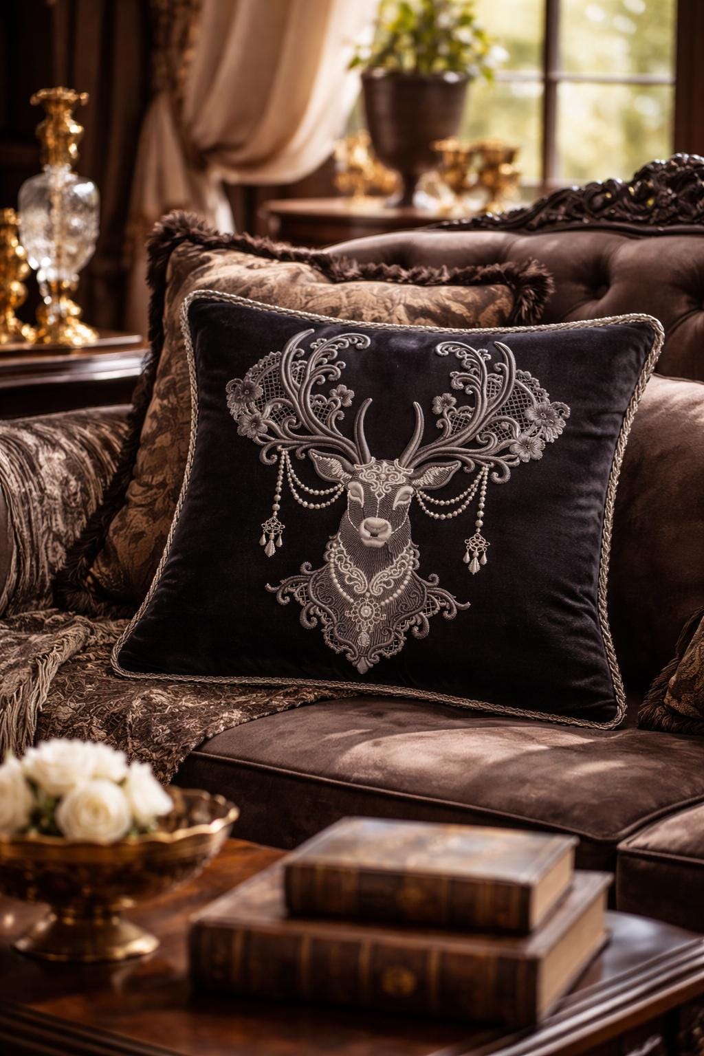 Gothic Baroque Embroidery Set - Bat, Deer, Raven, Moth Designs for Machine Embroidery, Perfect for Gothic and Baroque Art Lovers