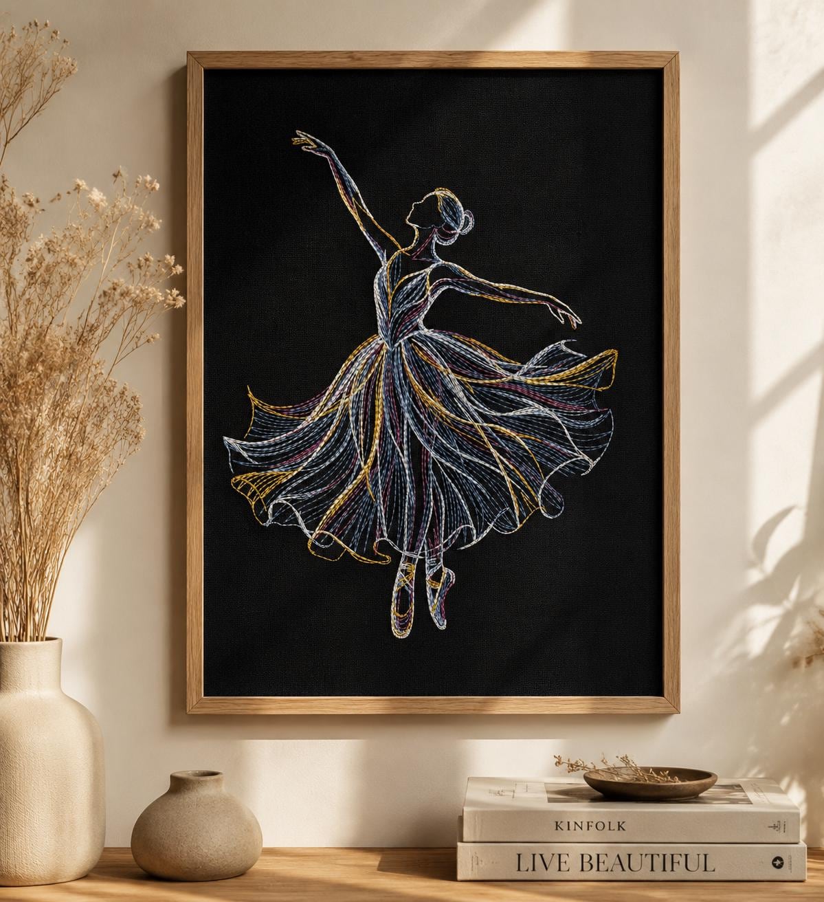Ballerina Machine Embroidery Design for Clothing, Wall Art, Baby Quilts, DIY Gift Ideas, Instant Download PES DST