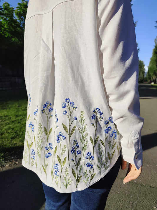 Forget-Me-Not Machine Embroidery Design – Elegant Floral Pattern for DIY Projects