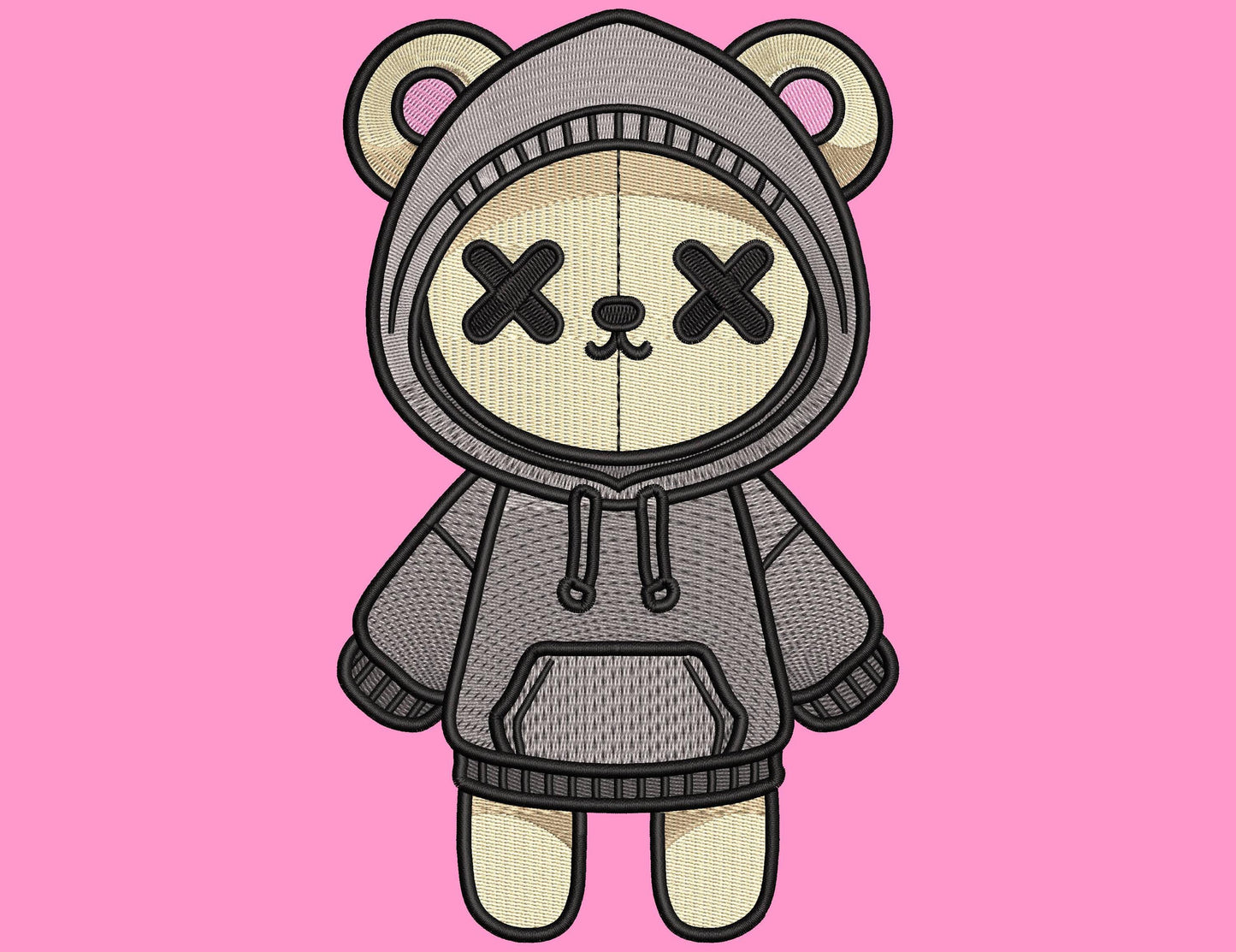 Сute Bear Embroidery Design in 4 sizes. Bear embroidery design for clothes, gifts. Instant Download, Available 4х4 hoop PES, Bear Pattern