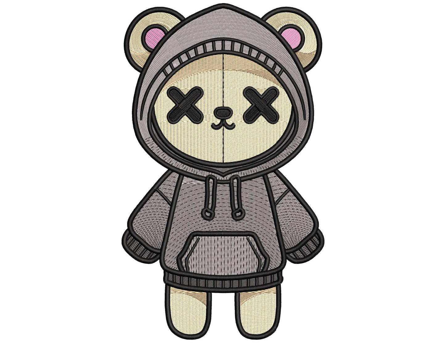 Сute Bear Embroidery Design in 4 sizes. Bear embroidery design for clothes, gifts. Instant Download, Available 4х4 hoop PES, Bear Pattern