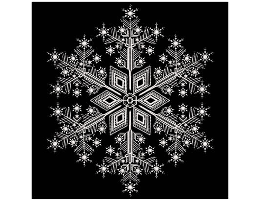 Snowflakes Machine Embroidery Design, Christmas Snowflakes Set in 4 sizes, Christmas Embroidery Design, Instant Download PES DST JEF File
