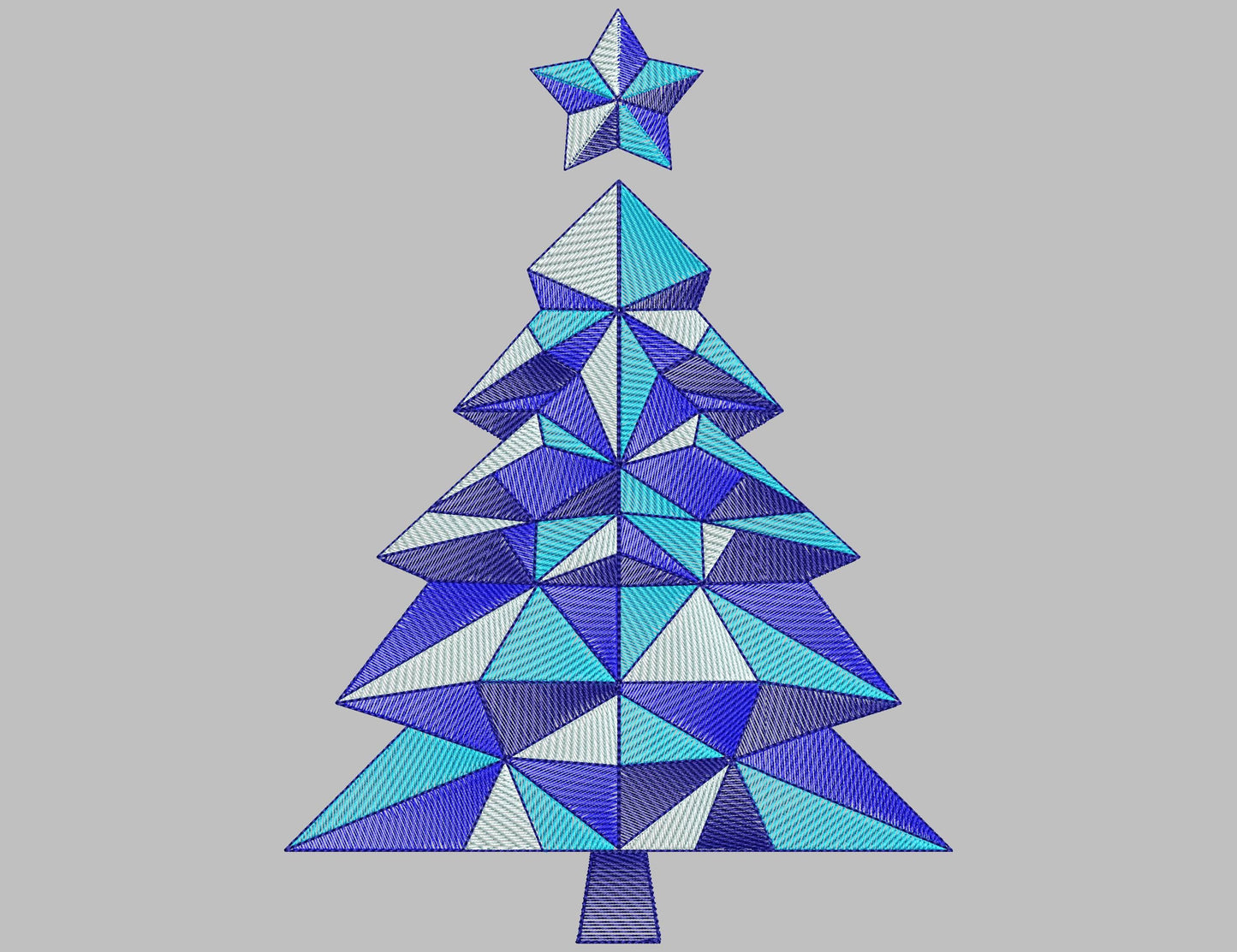 Geometric Christmas Tree Embroidery Design, Christmas Tree Machine Embroidery Design in 8 sizes, Christmas Tree Pattern For Sweatshirt, Gifs