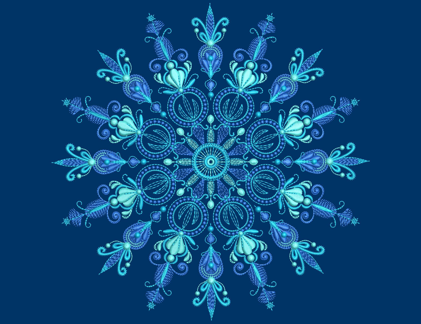 Snowflake Embroidery Design, Intricate Machine Embroidery Snowflake Design, Christmas Machine Embroidery Design, Art Nouveau Snowflake