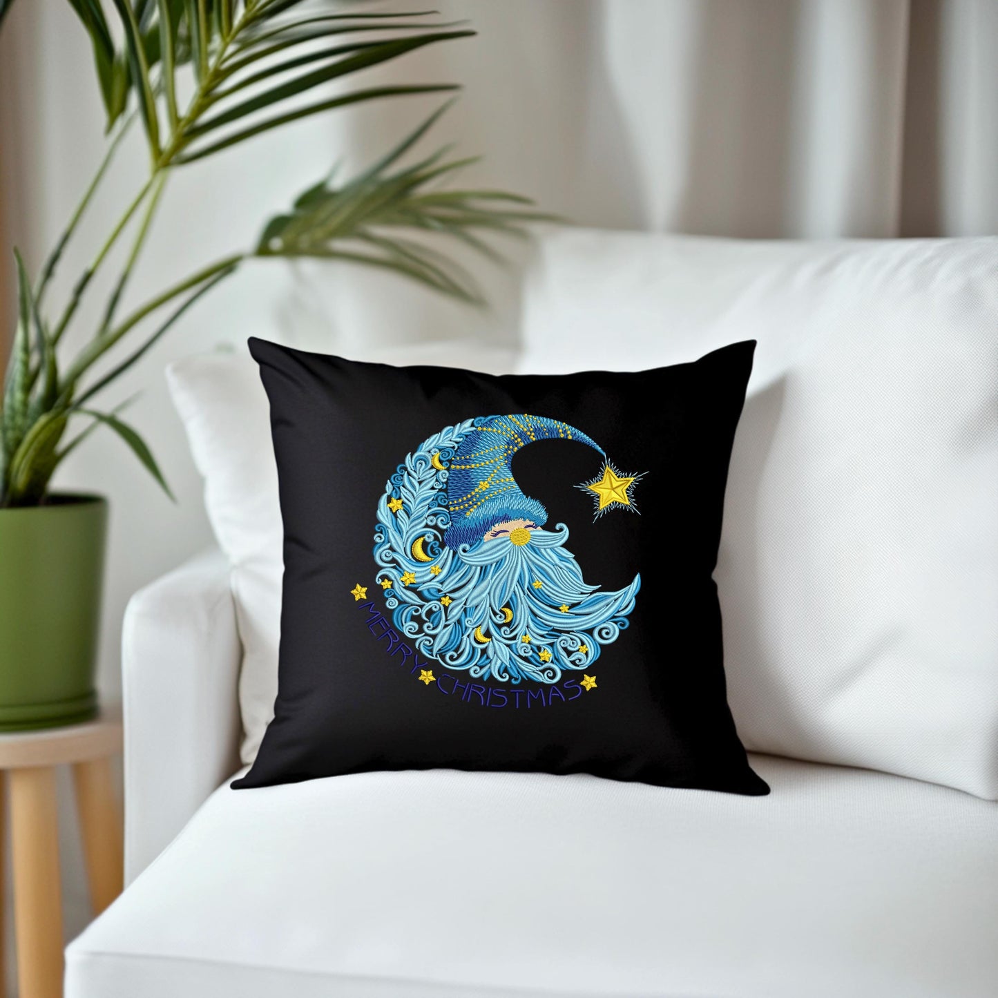 Christmas Gnome Machine Embroidery Design, Merry Christmas Embroidery Design PES, Xmas Design for Holiday Decoration, Sweatshirt Embroidery