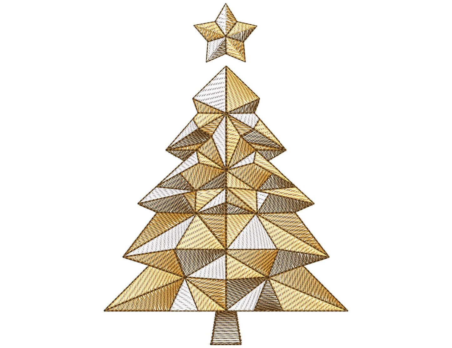Geometric Christmas Tree Embroidery Design, Christmas Tree Machine Embroidery Design in 8 sizes, Christmas Tree Pattern For Sweatshirt, Gifs