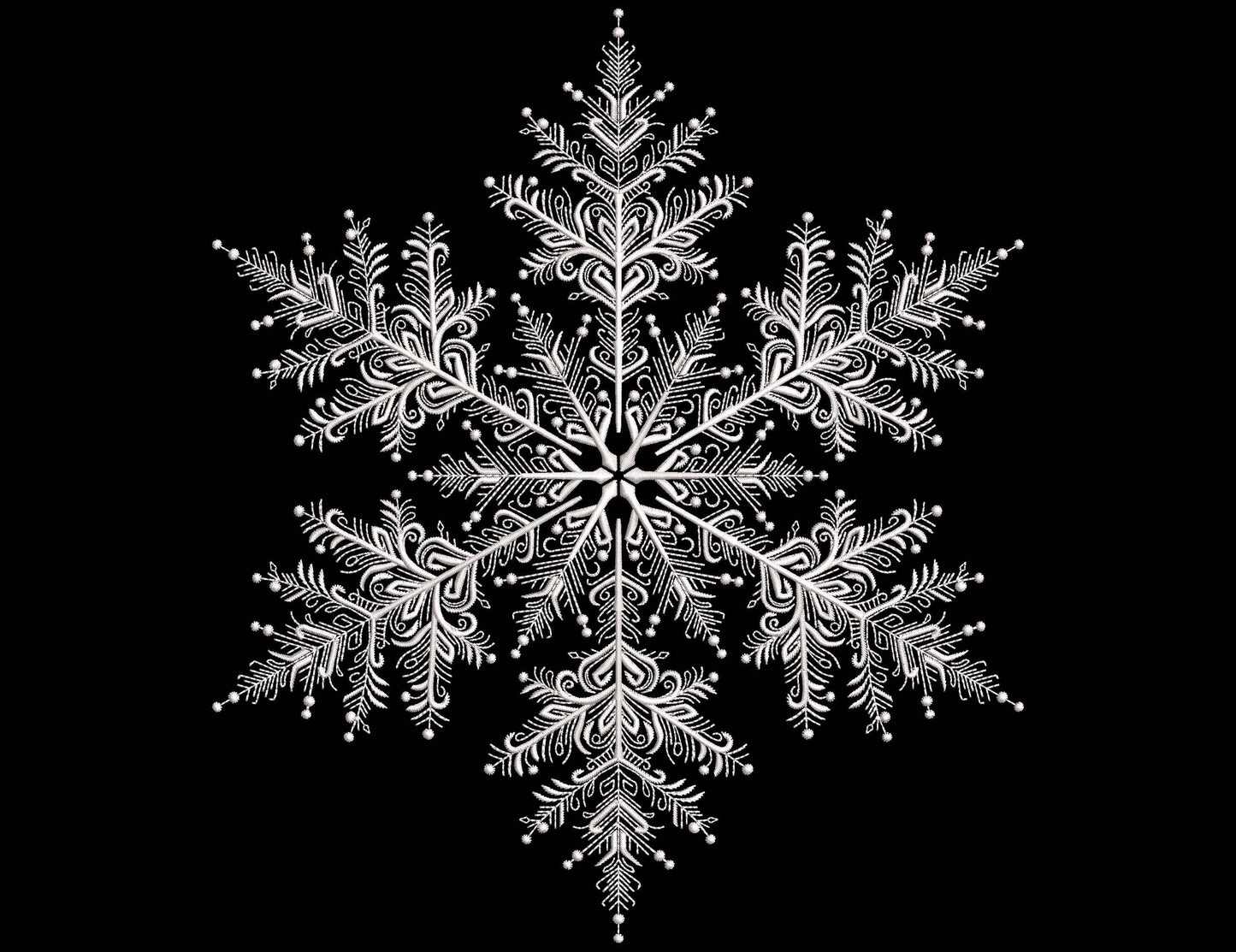 Snowflakes Embroidery Design, Christmas Snowflakes Set in 4 sizes, Christmas Embroidery Design, Instant Download PES DST JEF