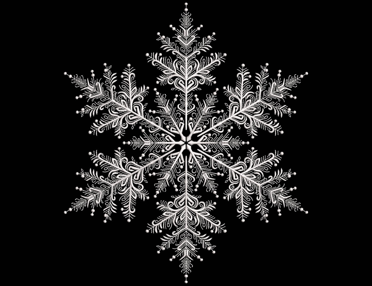 Snowflakes Machine Embroidery Design, Christmas Snowflakes Set in 4 sizes, Christmas Embroidery Design, Instant Download PES DST JEF VP3
