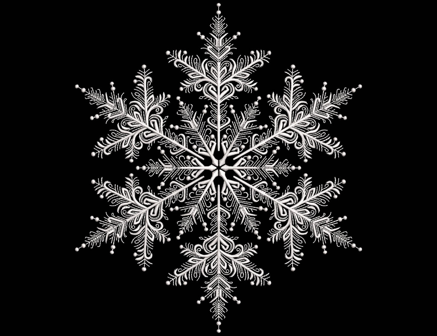 Snowflake Embroidery Design Set – 3 Sizes (XS, S, M), Snowflakes Machine Embroidery File in 3 sizes, Christmas Embroidery Design, Download