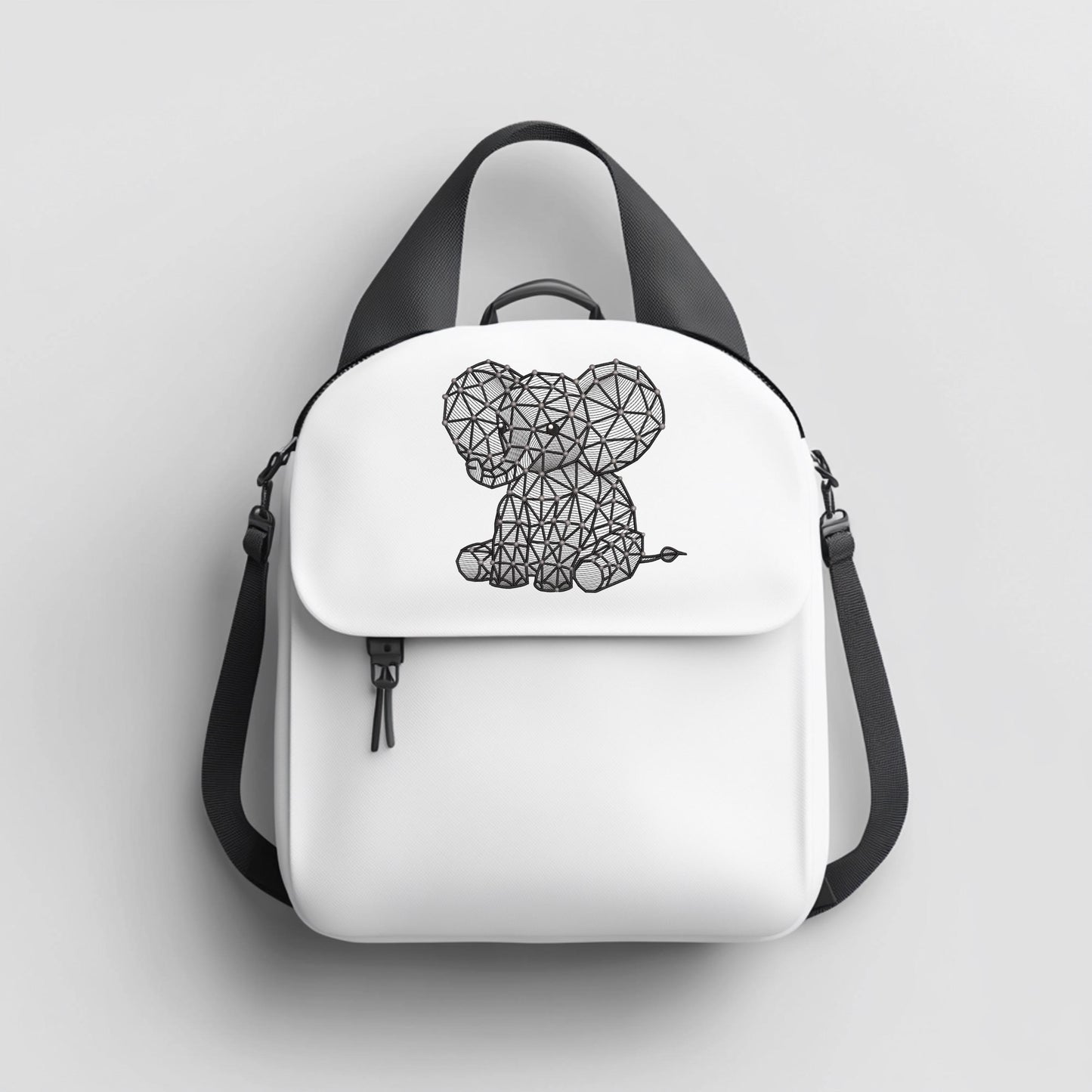 Geometric Elephant Machine Embroidery Design PES DST (Digital Download)