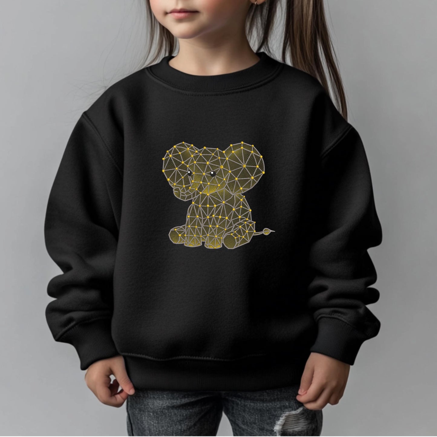 Geometric Elephant Machine Embroidery Design PES DST (Digital Download)