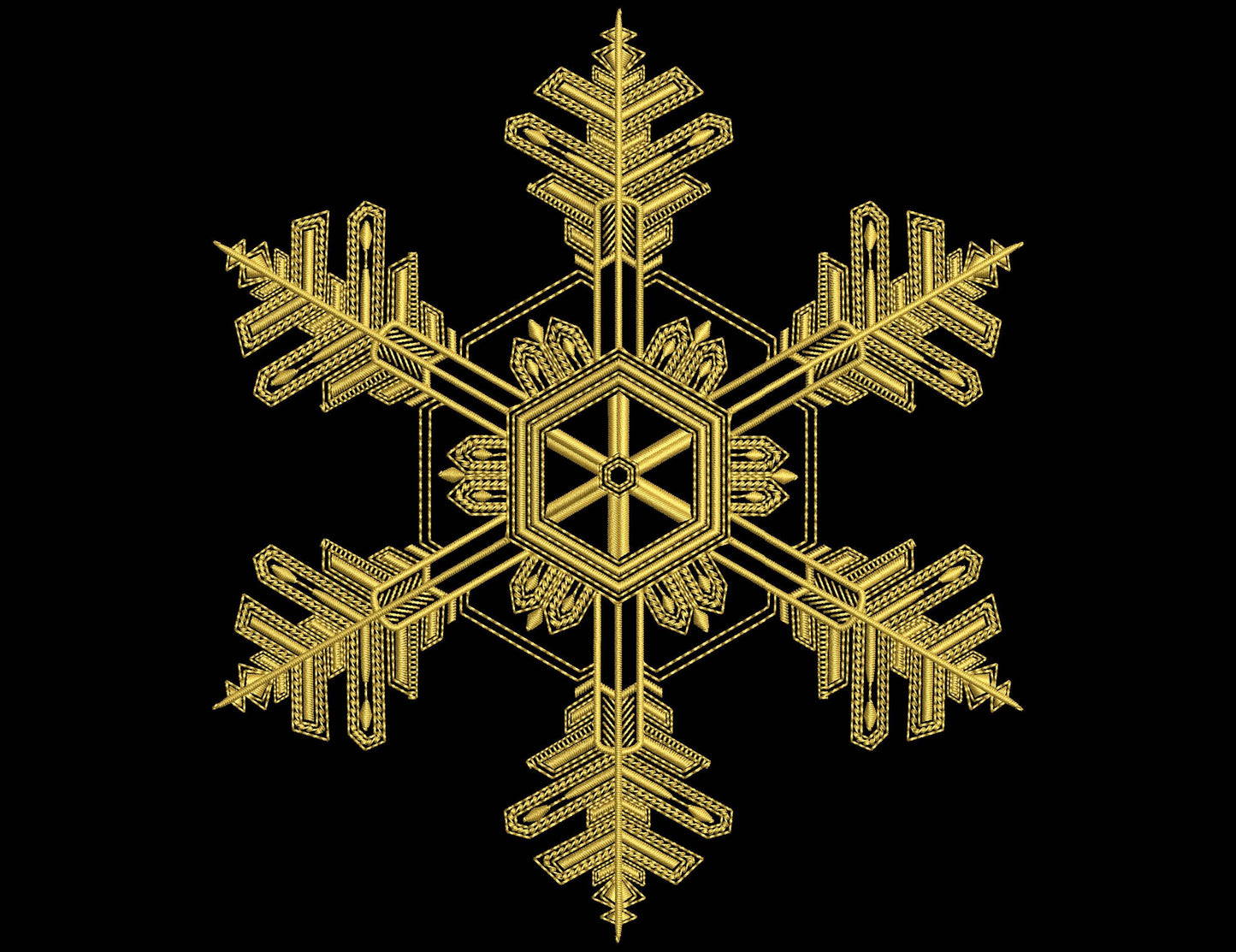 Christmas Snowflake Embroidery, Golden Snowflake Embroidery Set, Snowflakes Machine Embroidery Designs, Holiday Embroidery Pattern