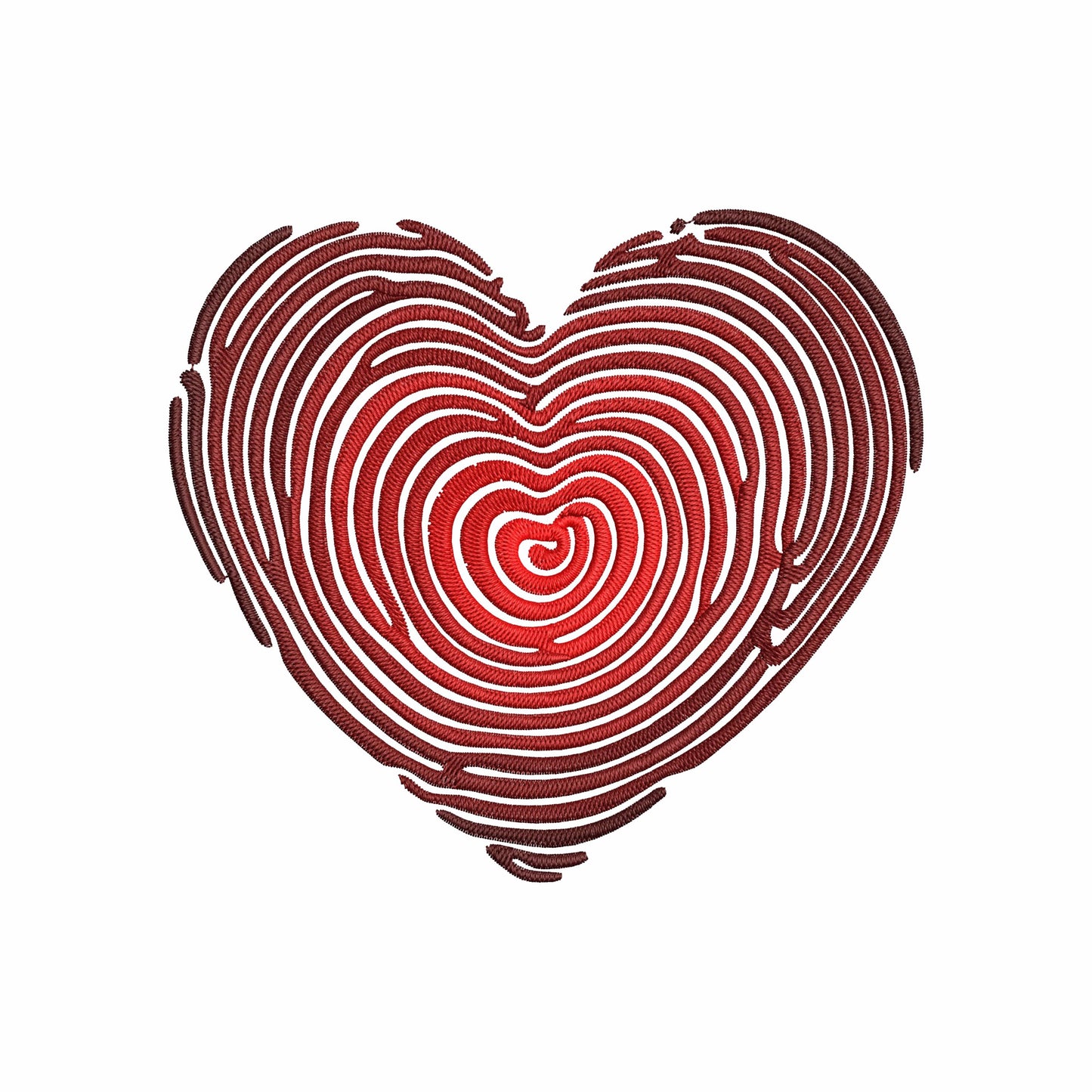 Heart Embroidery Design, Valentine's Day Embroidery File, Fingerprint Heart Machine Embroidery Design – Perfect for Valentine's Day!