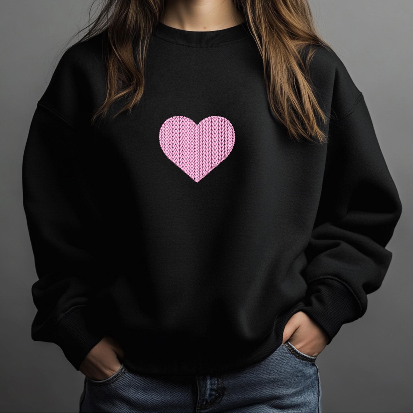 Heart Embroidery Design PES, Valentine's Day Embroidery Gift, Knitted Heart Machine Embroidery Design – Perfect for Valentine's Day Gifts!