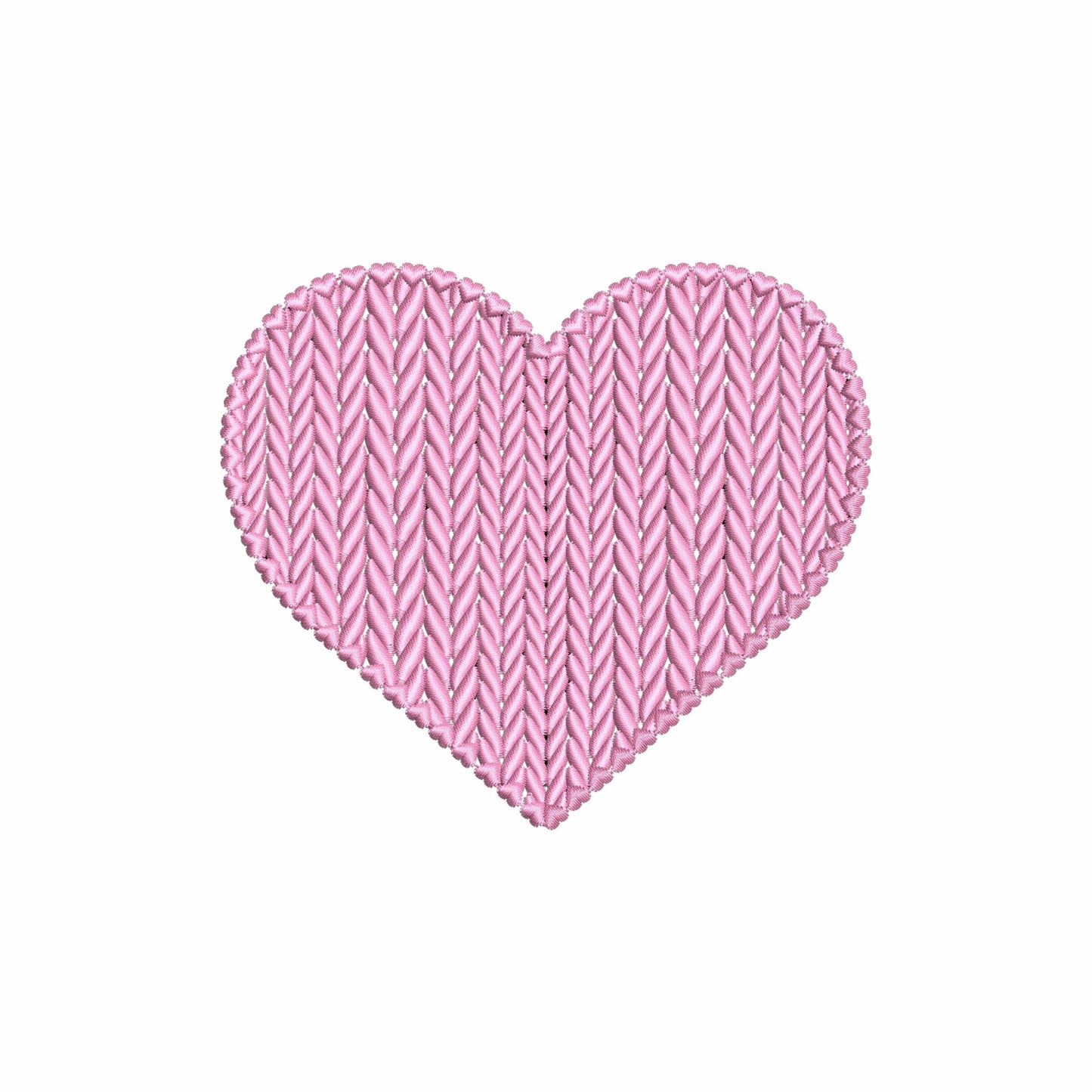 Heart Embroidery Design PES, Valentine's Day Embroidery Gift, Knitted Heart Machine Embroidery Design – Perfect for Valentine's Day Gifts!