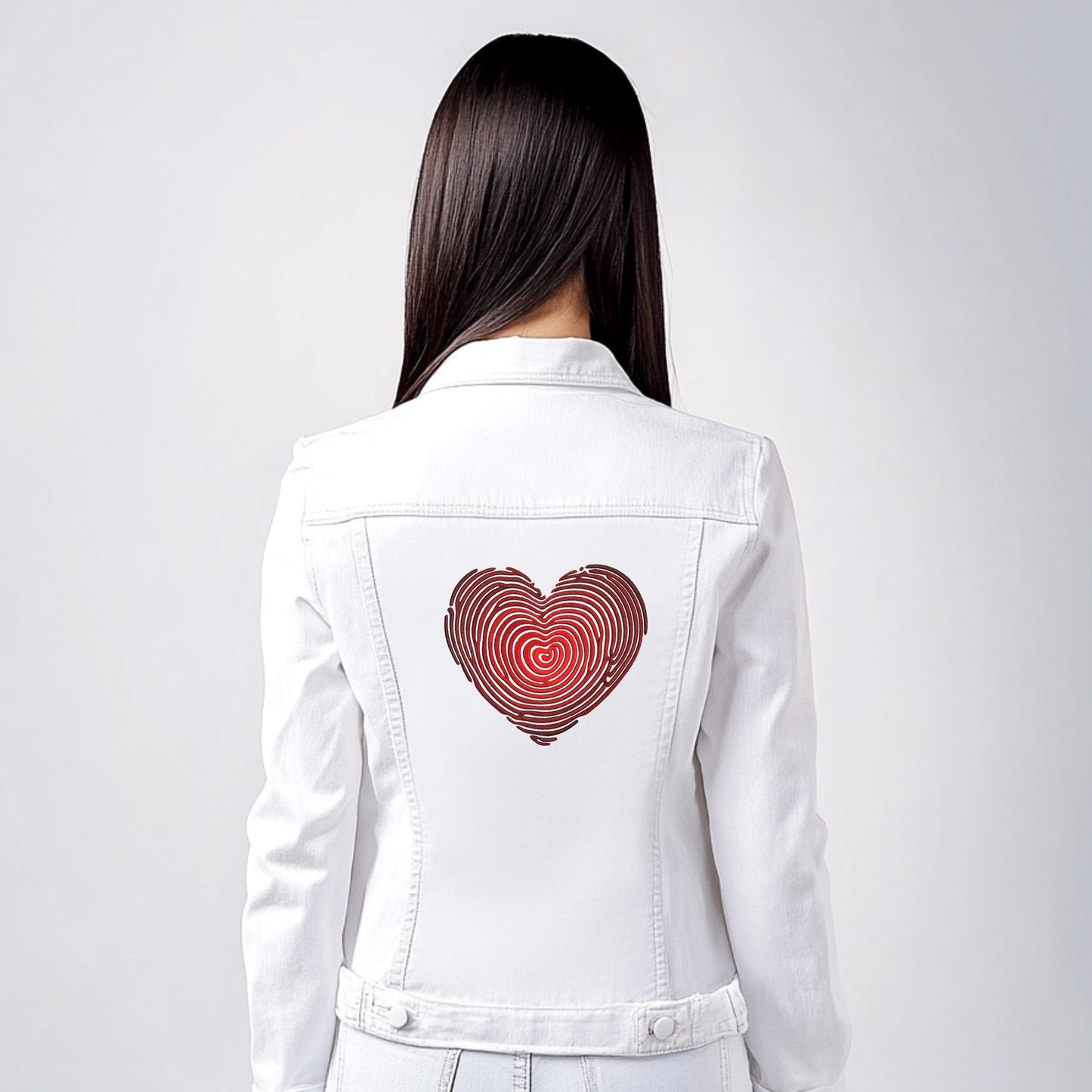 Heart Embroidery Design, Valentine's Day Embroidery File, Fingerprint Heart Machine Embroidery Design – Perfect for Valentine's Day!