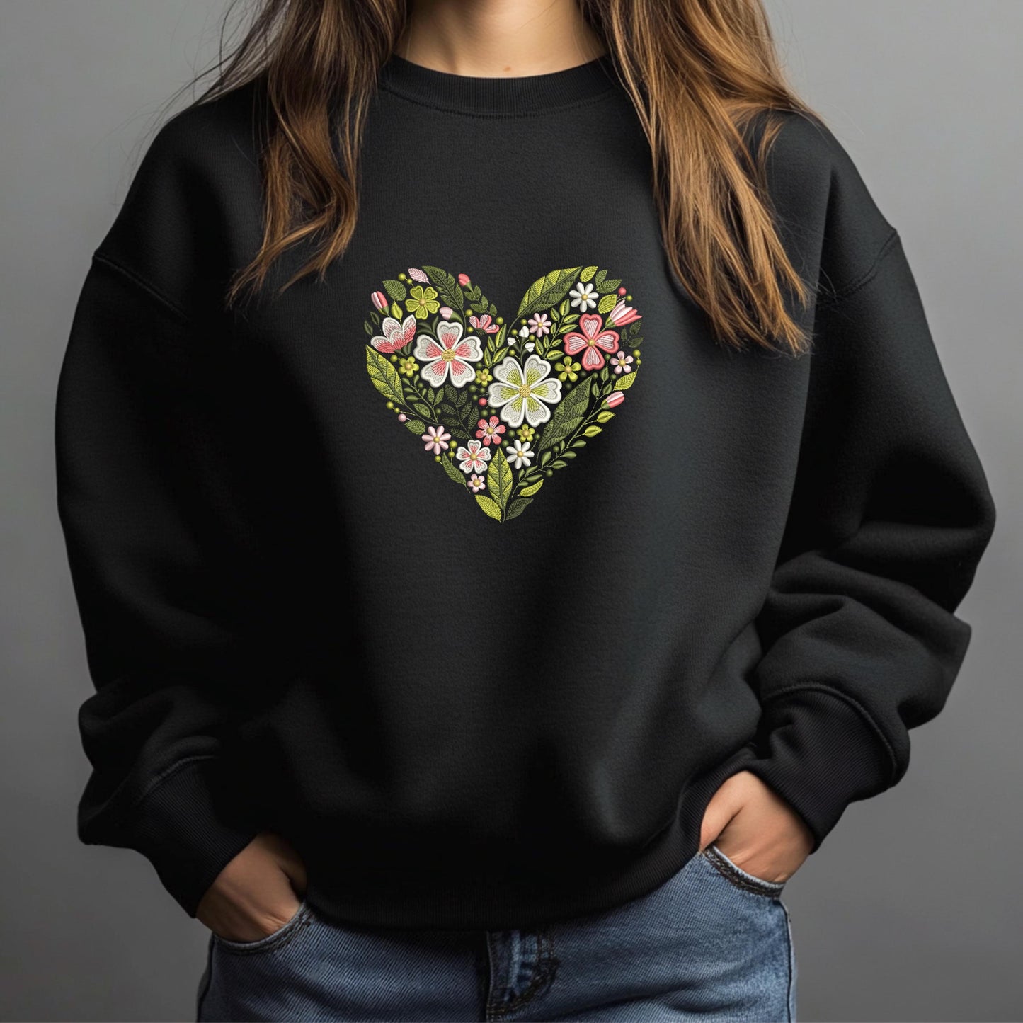 Floral Heart Embroidery Design PES, Valentine’s Day Machine Embroidery DST, Wedding Decor Pattern, Instant Download, Romantic Gift Idea PES