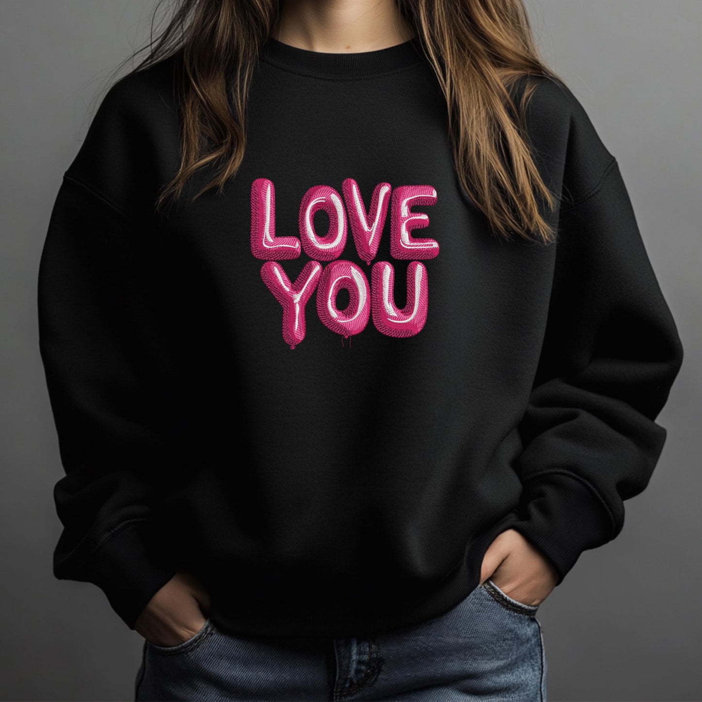 LOVE YOU Machine Embroidery Design – Perfect for Valentine's Day! Valentines, Embroidery for St. Valentine's Day, Instant Download - 8 sizes