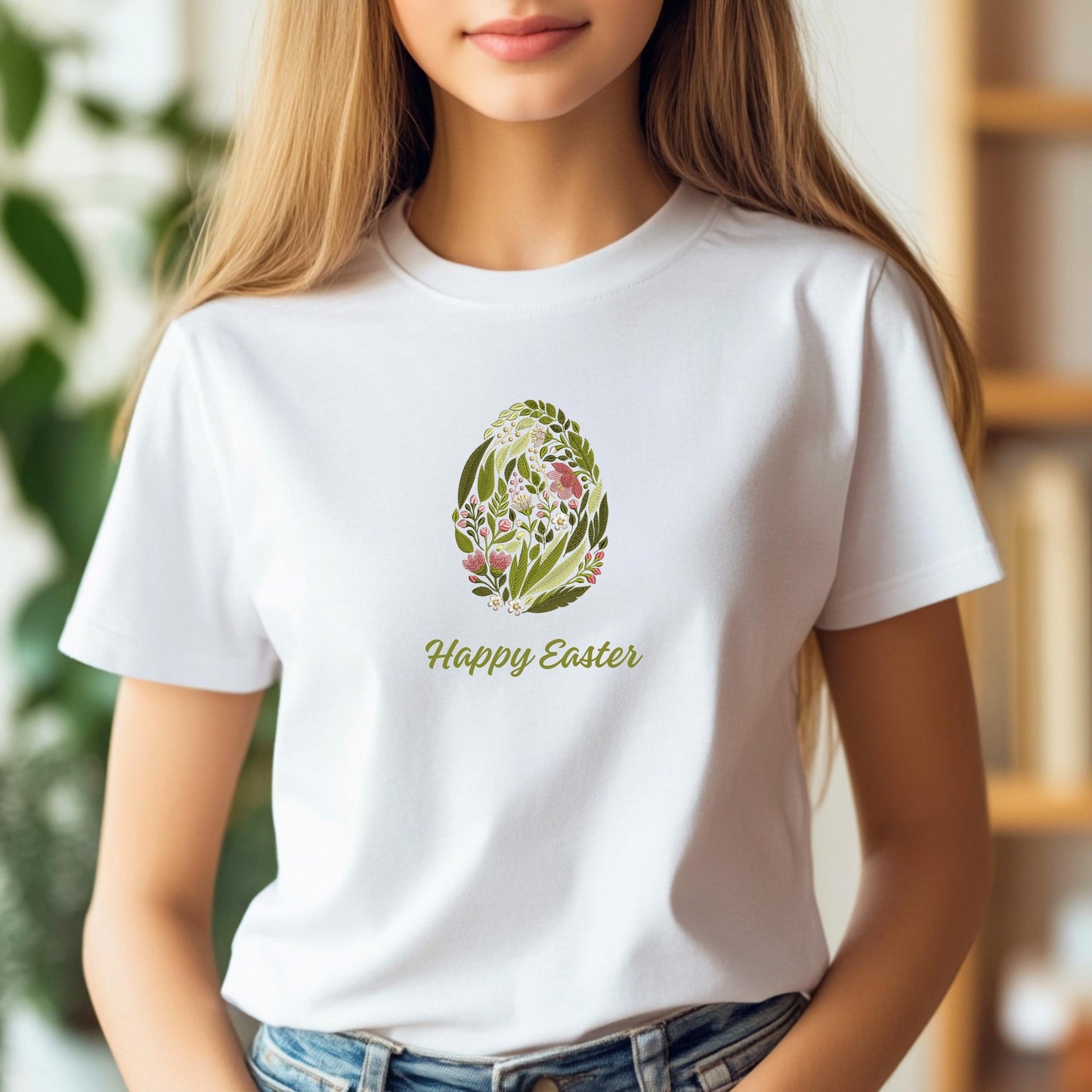 Floral Easter Egg Machine Embroidery Design, Floral Easter Egg Embroidery Design, Egg Pattern, Spring Embroidery, Easter Pattern, DIY Craft