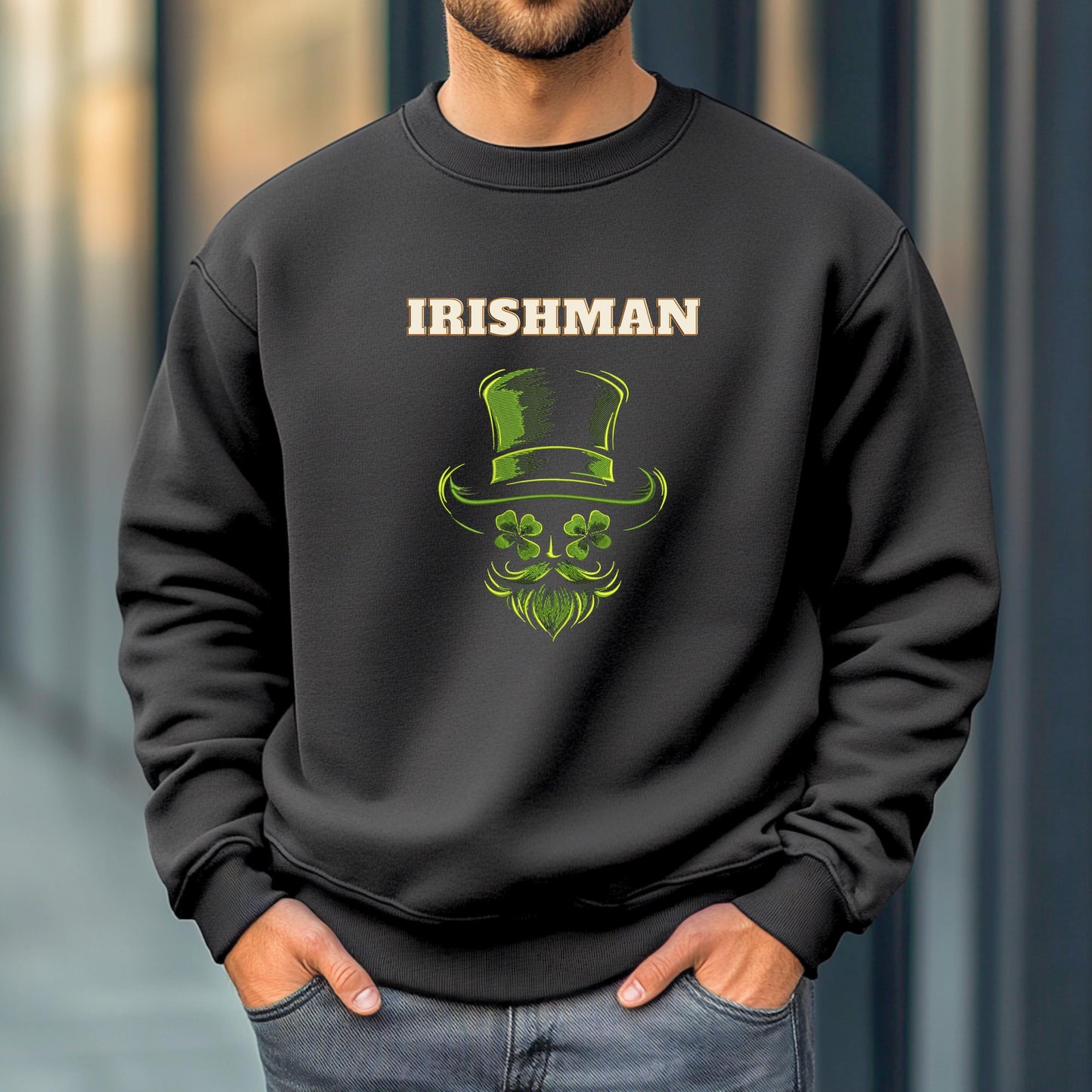 Lucky Leprechaun Beard Machine Embroidery Design – St. Patrick’s Day Hat & Shamrocks, Digital Download for Clothing Gifts, PES DST VP3 JEF