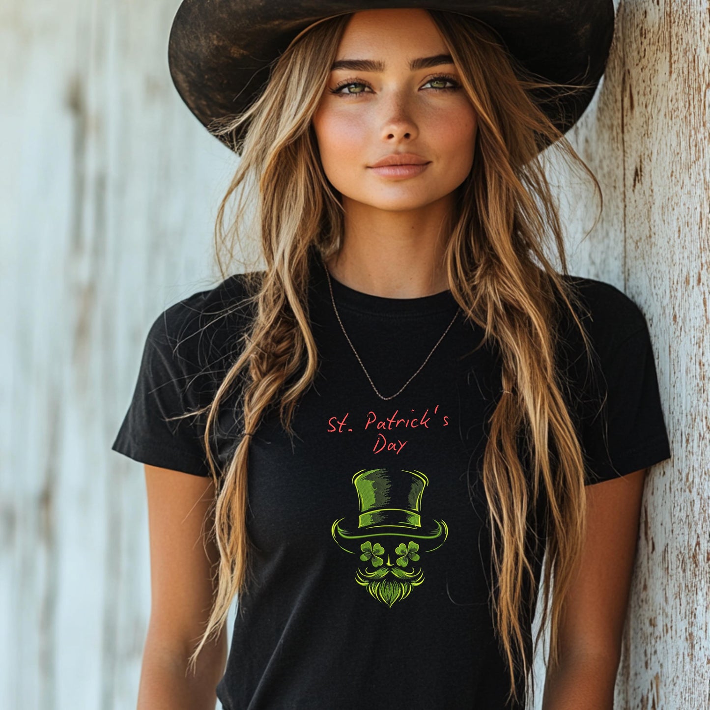 Lucky Leprechaun Beard Machine Embroidery Design – St. Patrick’s Day Hat & Shamrocks, Digital Download for Clothing Gifts, PES DST VP3 JEF