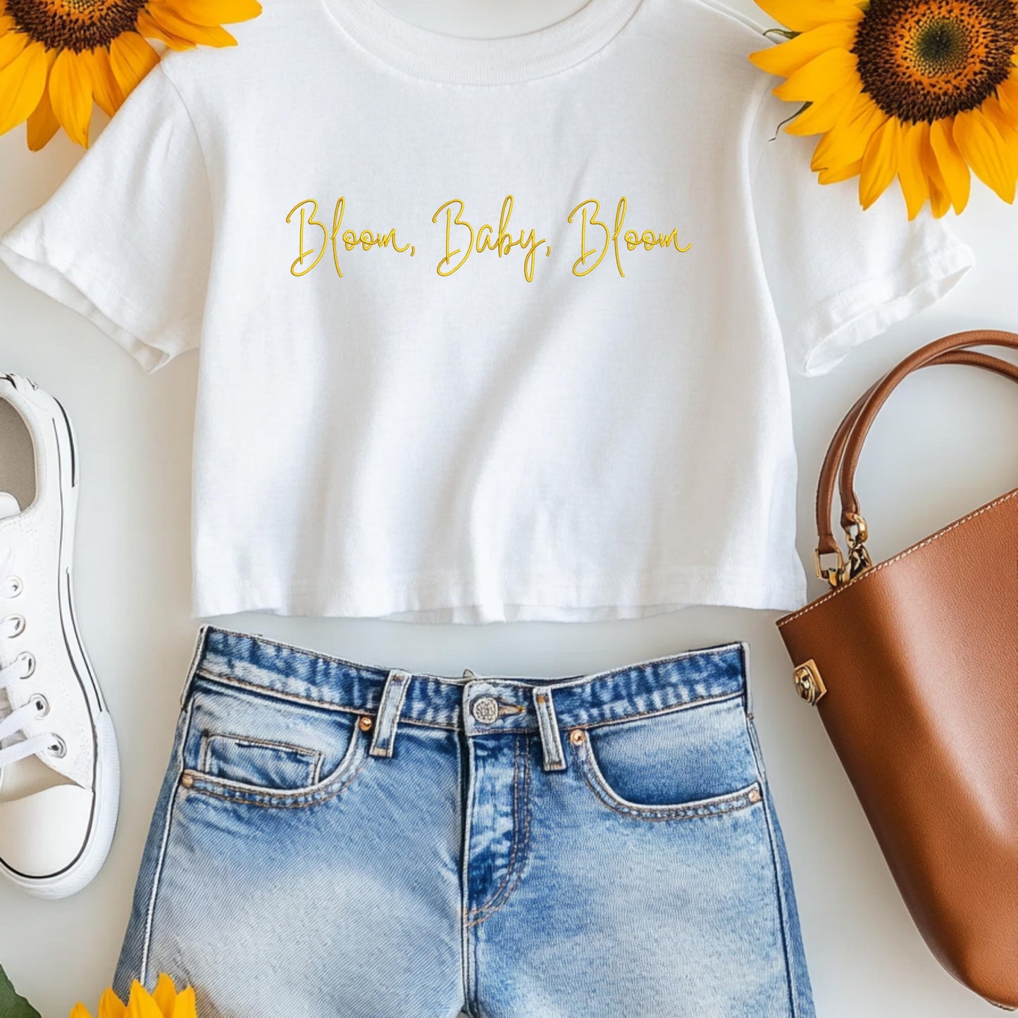 Bloom Baby Bloom Embroidery Design: Floral Spring Summer (PES)