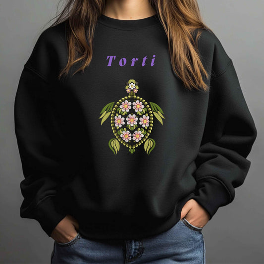 Floral Turtle Machine Embroidery Design, Perfect for Jackets, Towels & Gifts, Animal Embroidery, Tortoise Embroidery, Turtle Pattern PES DST