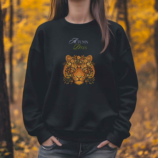 Autumn Tiger Embroidery, Elegant Floral Tiger Design, Fall Embroidery PES, Perfect for Fall Projects, Floral Tiger Pattern, Tiger PES File