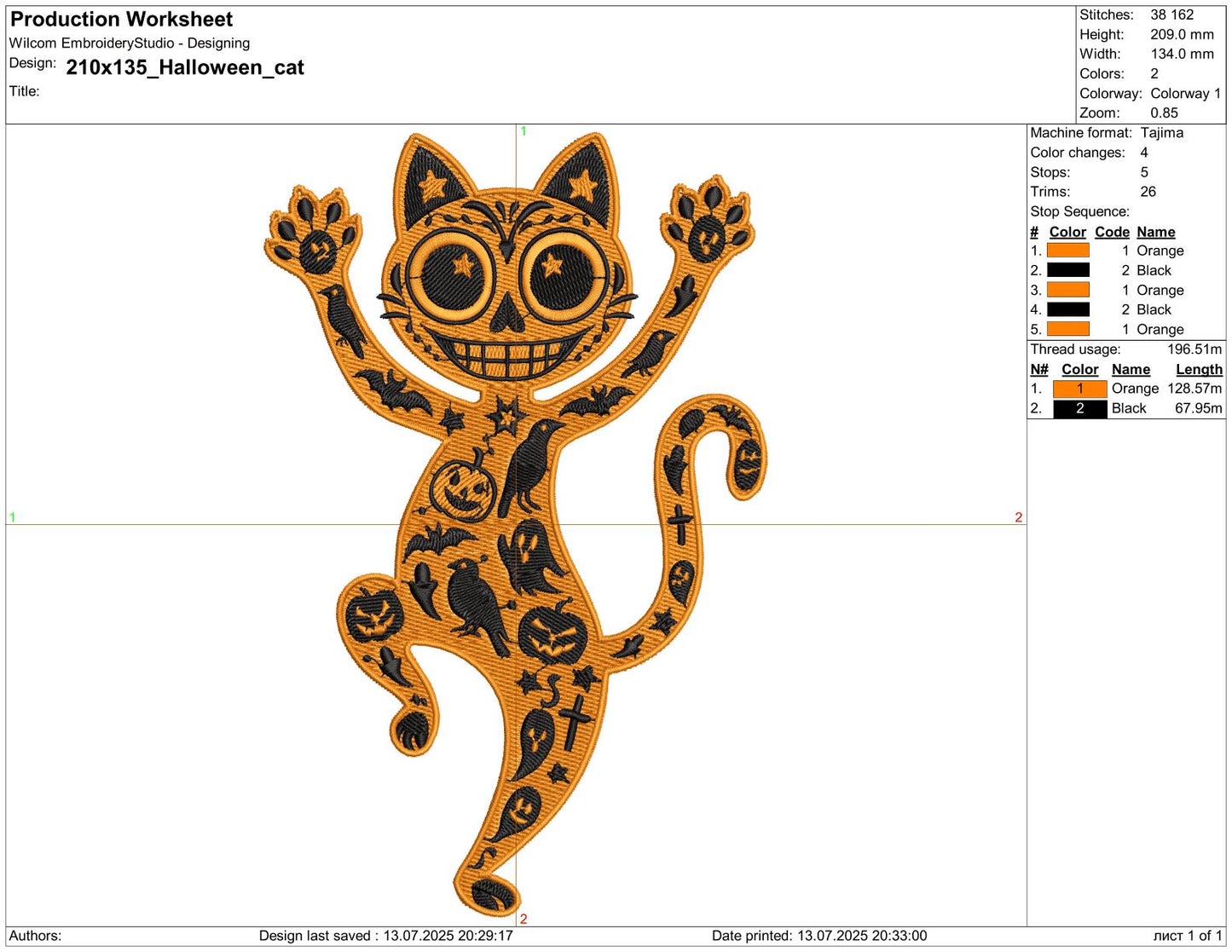 Halloween Cat Machine Embroidery Design, Spooky Cute Skeleton Kitty, Autumn Embroidery PES, Halloween Skeleton Cat Embroidery PES, Cat PES