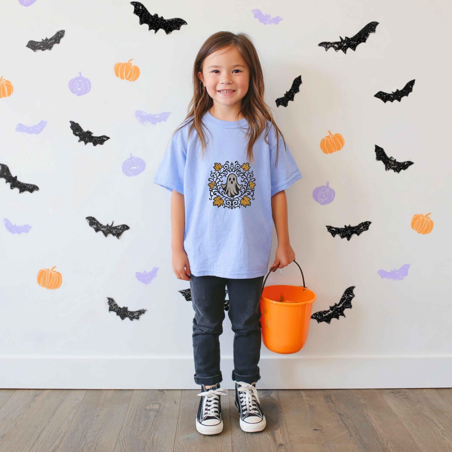 Spooky Autumn Spirit Ghost Embroidery Design, Halloween Ghost, Machine Embroidery for Fall Projects, Ghost Pattern PES, Halloween Embroidery