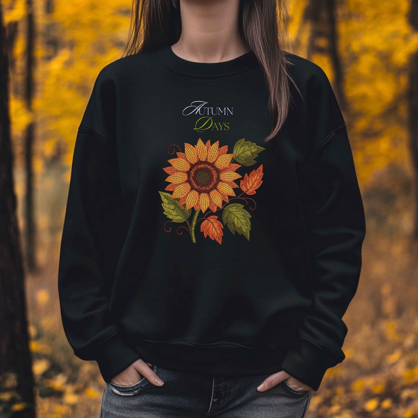 Sunflower Embroidery Machine Design - Perfect for Fall Projects, Home Decor, or Gifts, Cozy Sunflower Pattern PES for  Seasonal DIY Projects