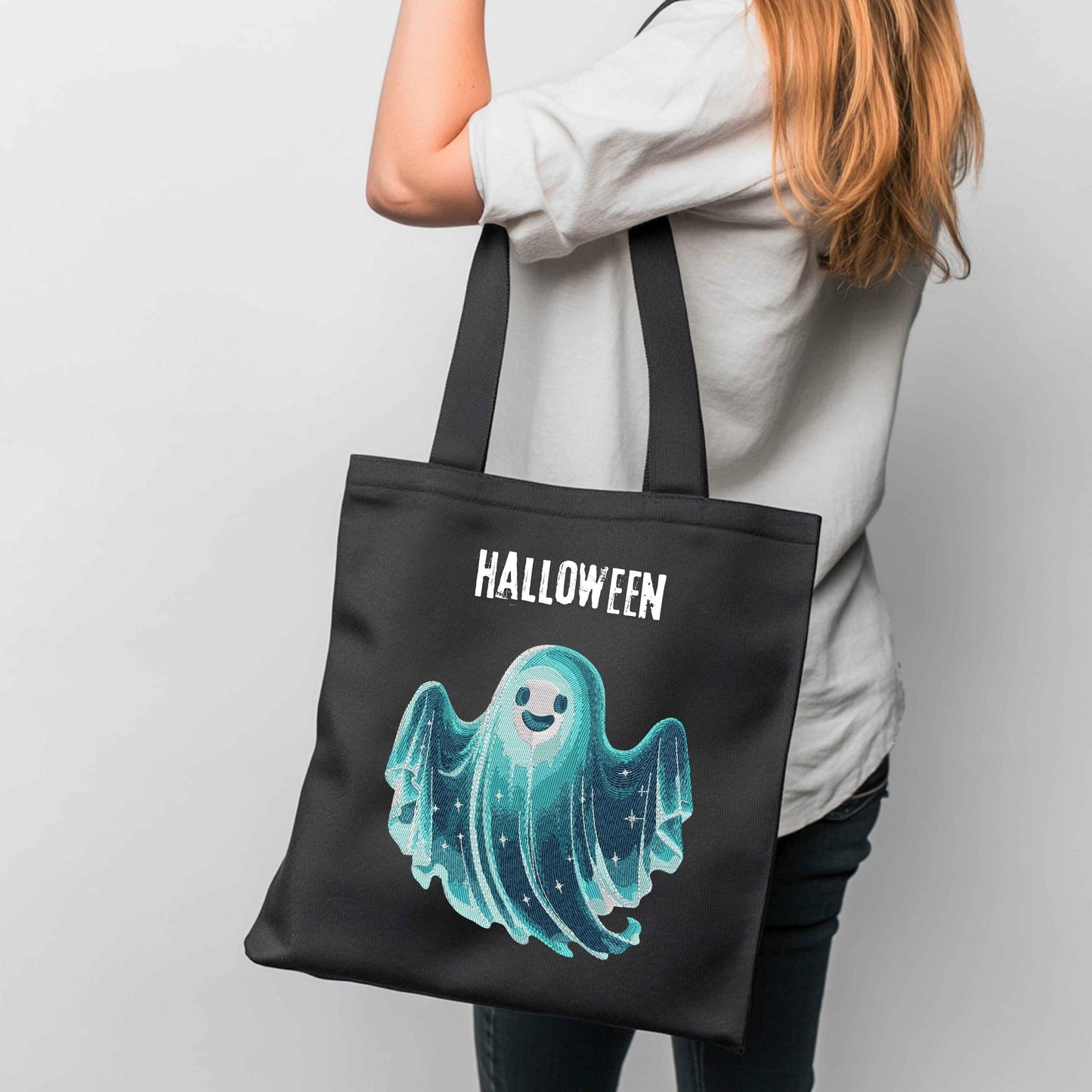 Halloween Ghost Embroidery Design – Cute Ghost with Stars – Instant Digital Download for Machine Embroidery Projects, Spooky Ghost PES DST