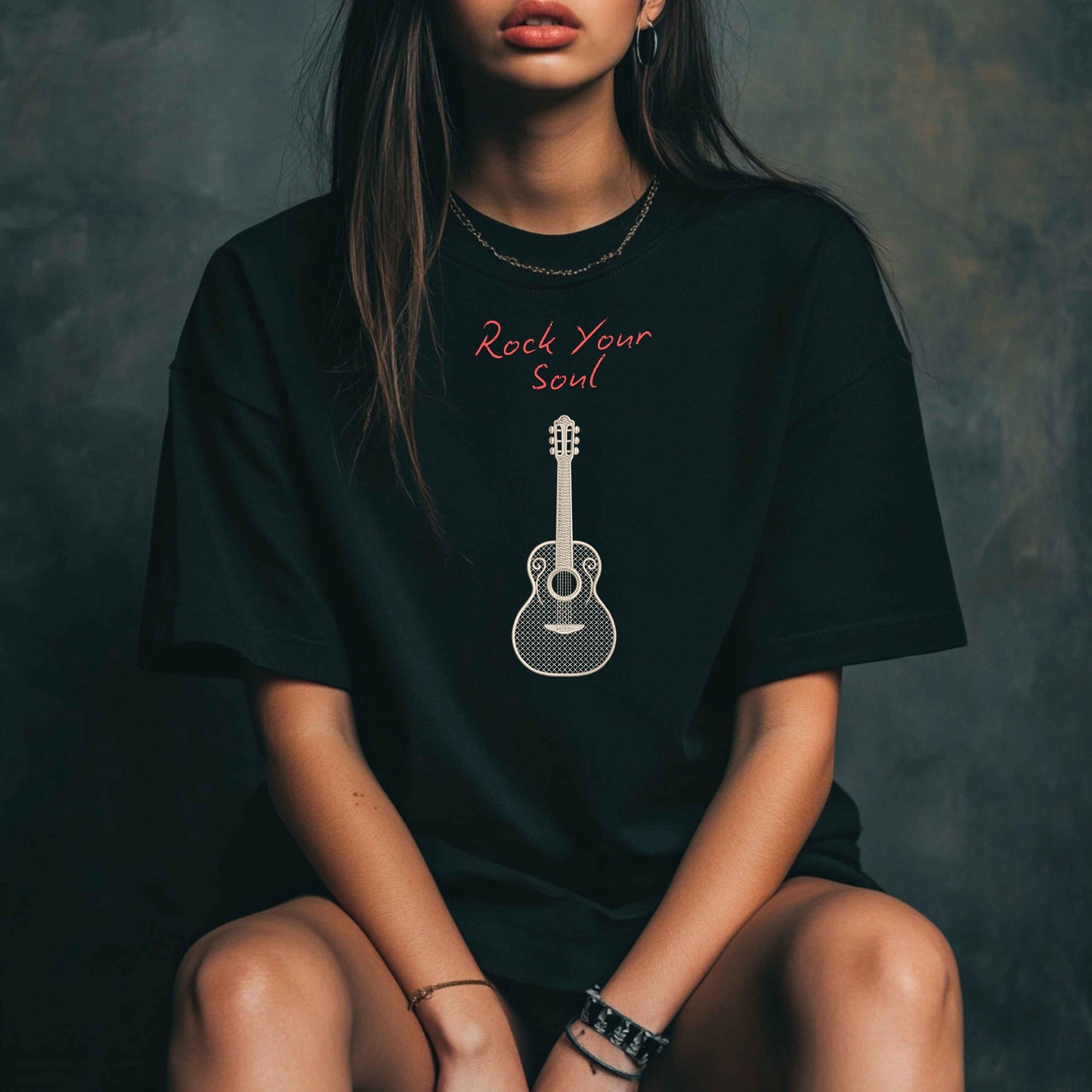 Guitar Machine Embroidery Design, Acoustic Guitar Pattern for Embroidery Machines, Music Theme Embroidery File PES, Instant Download