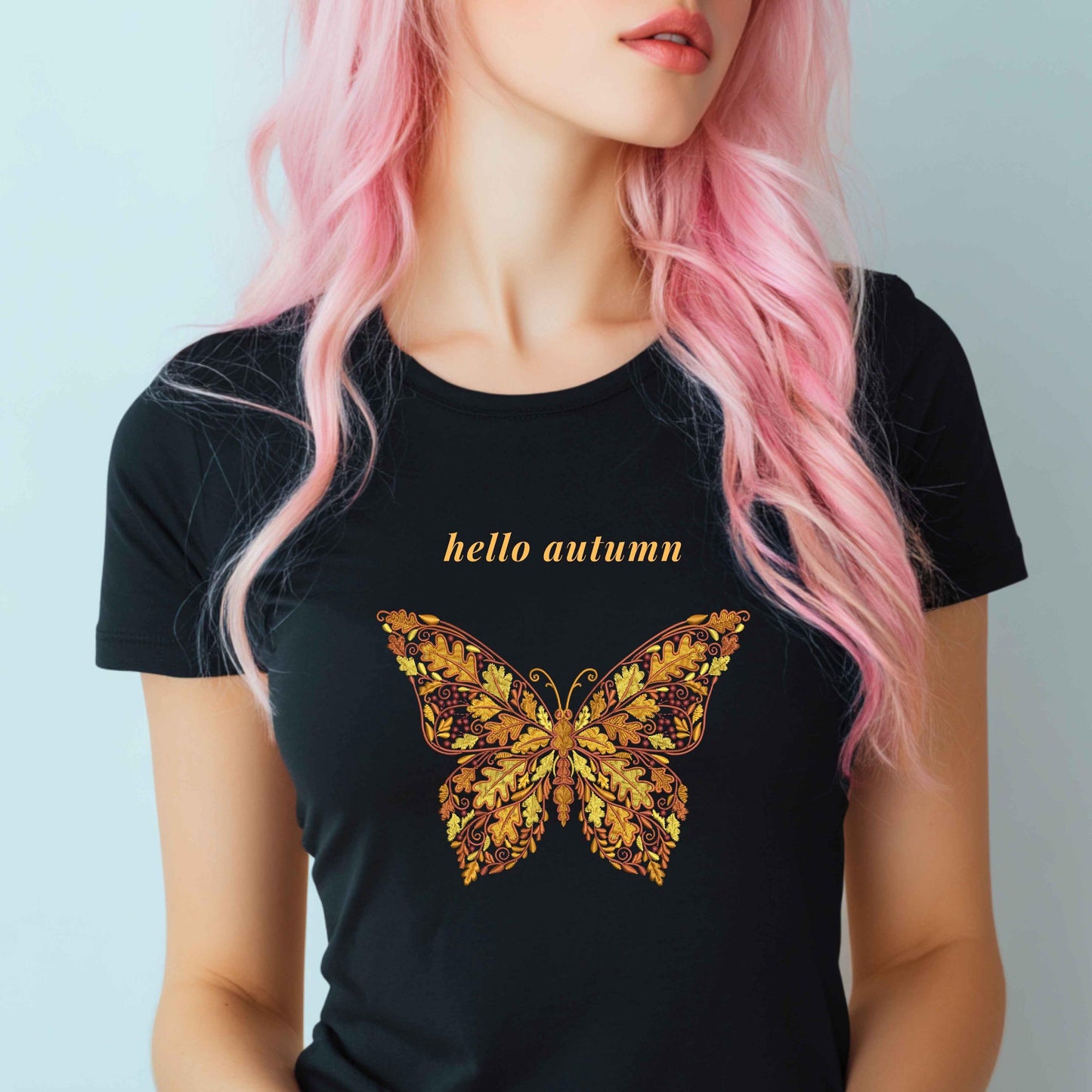 Autumn Oak Leaf Butterfly Embroidery Design, Oak Leaf Fall Machine Embroidery Pattern Hoop 4x4, Fall Butterfly Embroidery PES, DST, VP3 File