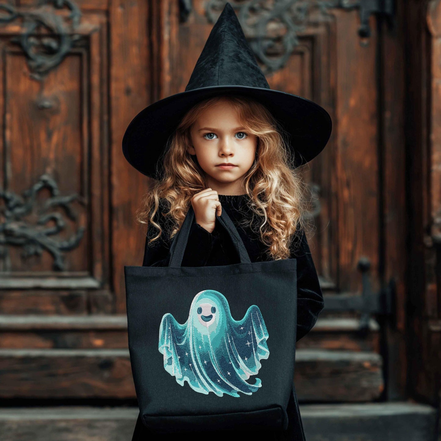 Halloween Ghost Embroidery Design – Cute Ghost with Stars – Instant Digital Download for Machine Embroidery Projects, Spooky Ghost PES DST