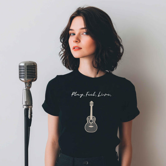 Guitar Machine Embroidery Design, Acoustic Guitar Pattern for Embroidery Machines, Music Theme Embroidery File PES, Instant Download