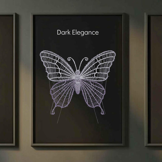 Halloween Spider Web Butterfly Machine Embroidery Design, Spooky Gothic Machine Embroidery Pattern PES, Halloween Pattern For Gothic Clothes