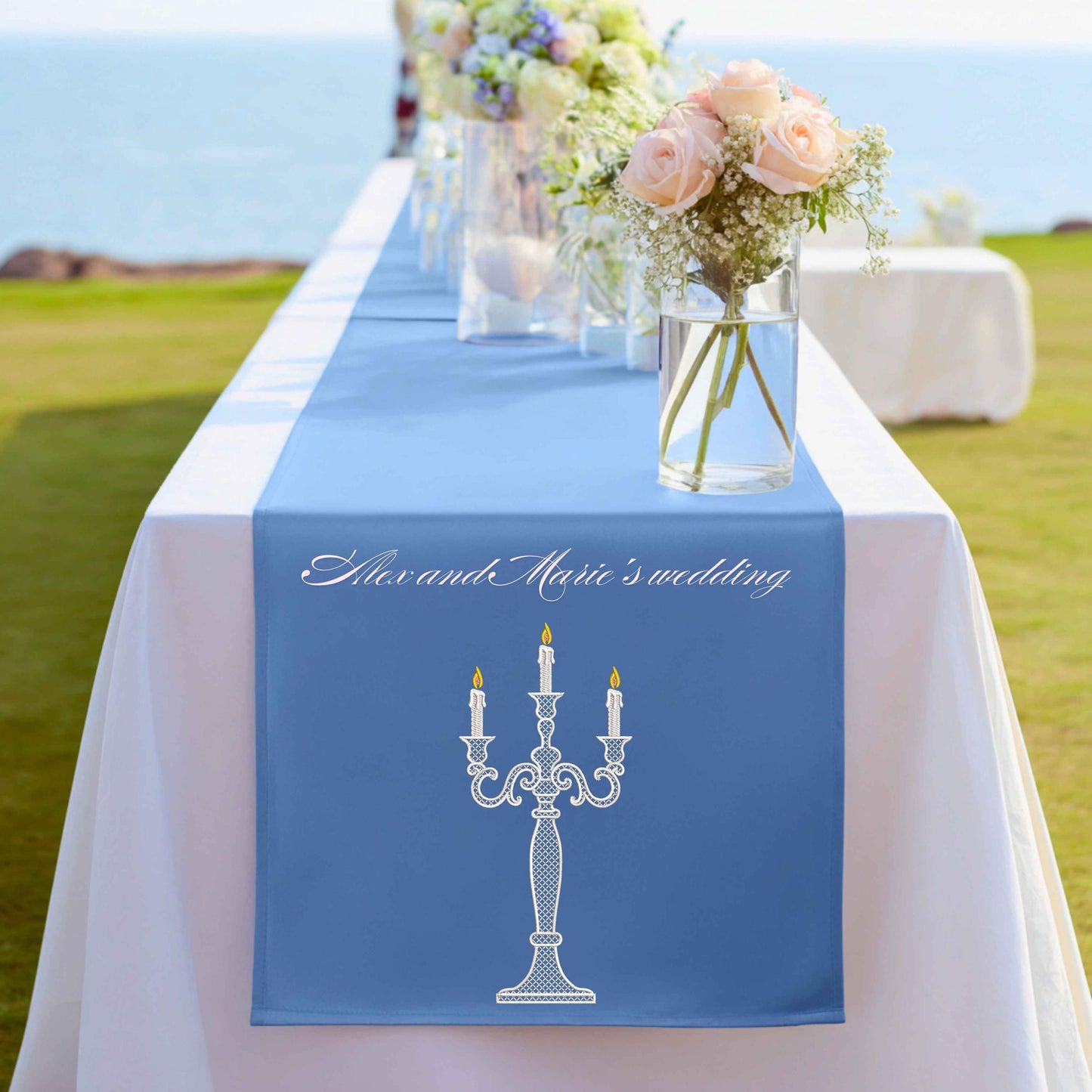 Victorian Candelabra Lace Embroidery Design, Candlestick Embroidery PES, Candle Holder Motif for Tablecloth Napkin, Candelabra Pattern PES