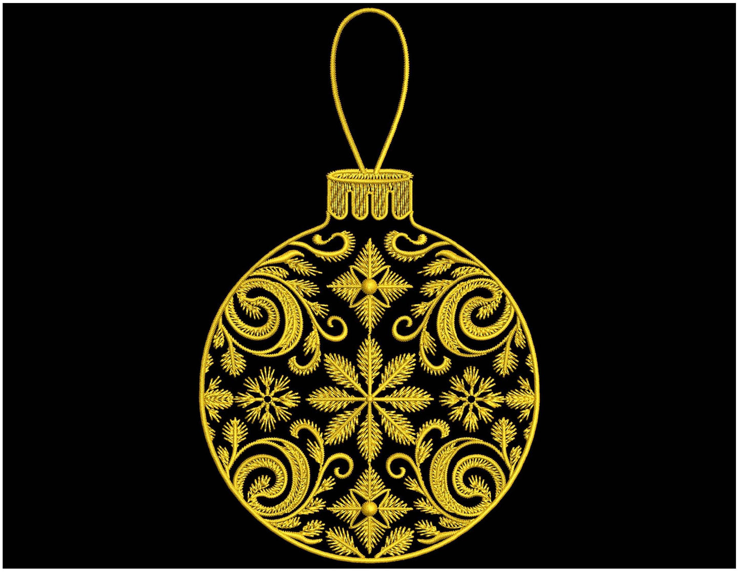 Christmas Frosty Ornament Embroidery Design PES, Snowflake Christmas Ball Embroidery PES, Christmas Bauble Embroidery, Winter Embroidery PES