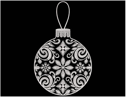 Christmas Frosty Ornament Embroidery Design PES, Snowflake Christmas Ball Embroidery PES, Christmas Bauble Embroidery, Winter Embroidery PES