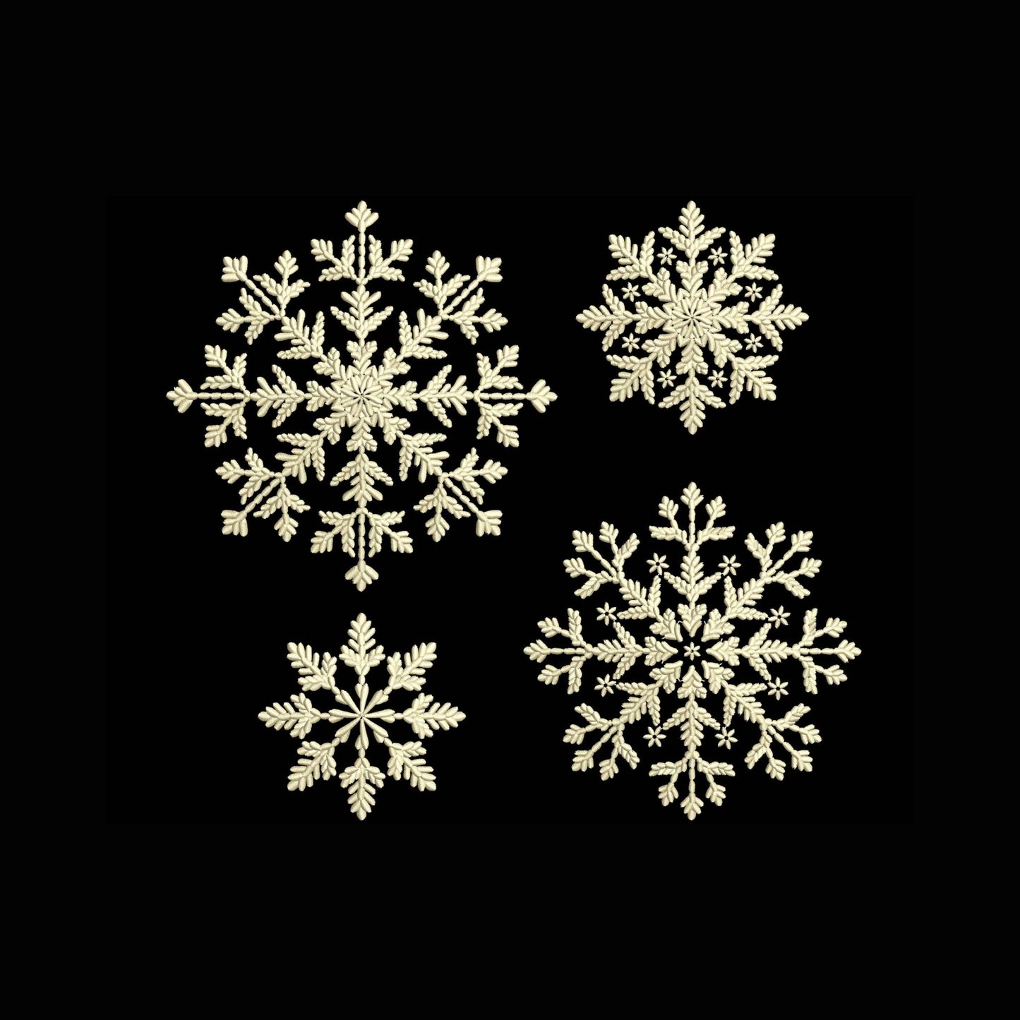 Christmas Snowflake Embroidery Set, Winter Embroidery, Christmas Snowflake Pattern PES, Elegant Snowflakes for Décor, Xmas Design Pack PES