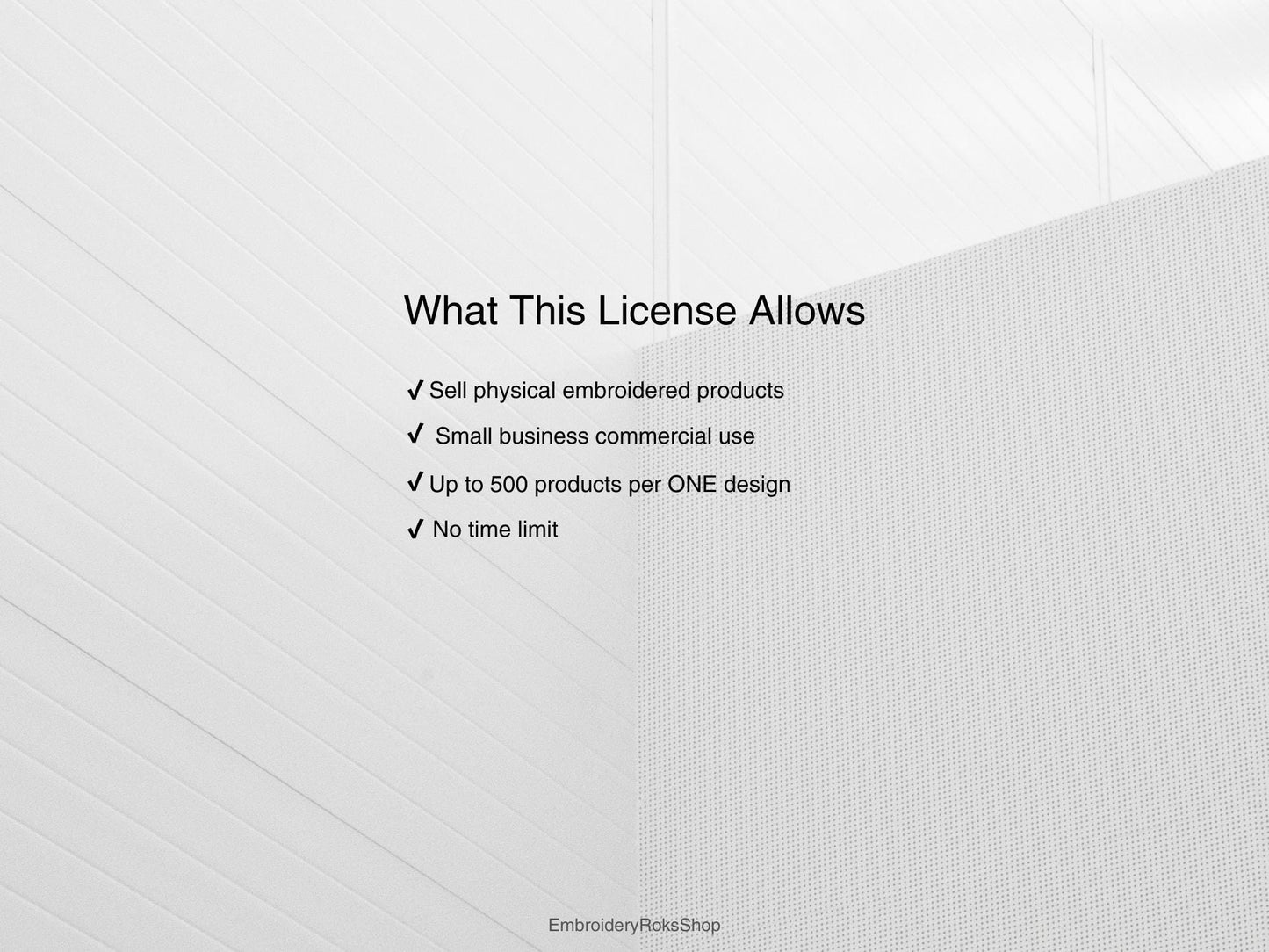 Commercial Use License for Machine Embroidery Designs – Sell Up to 500 Physical Products per Design