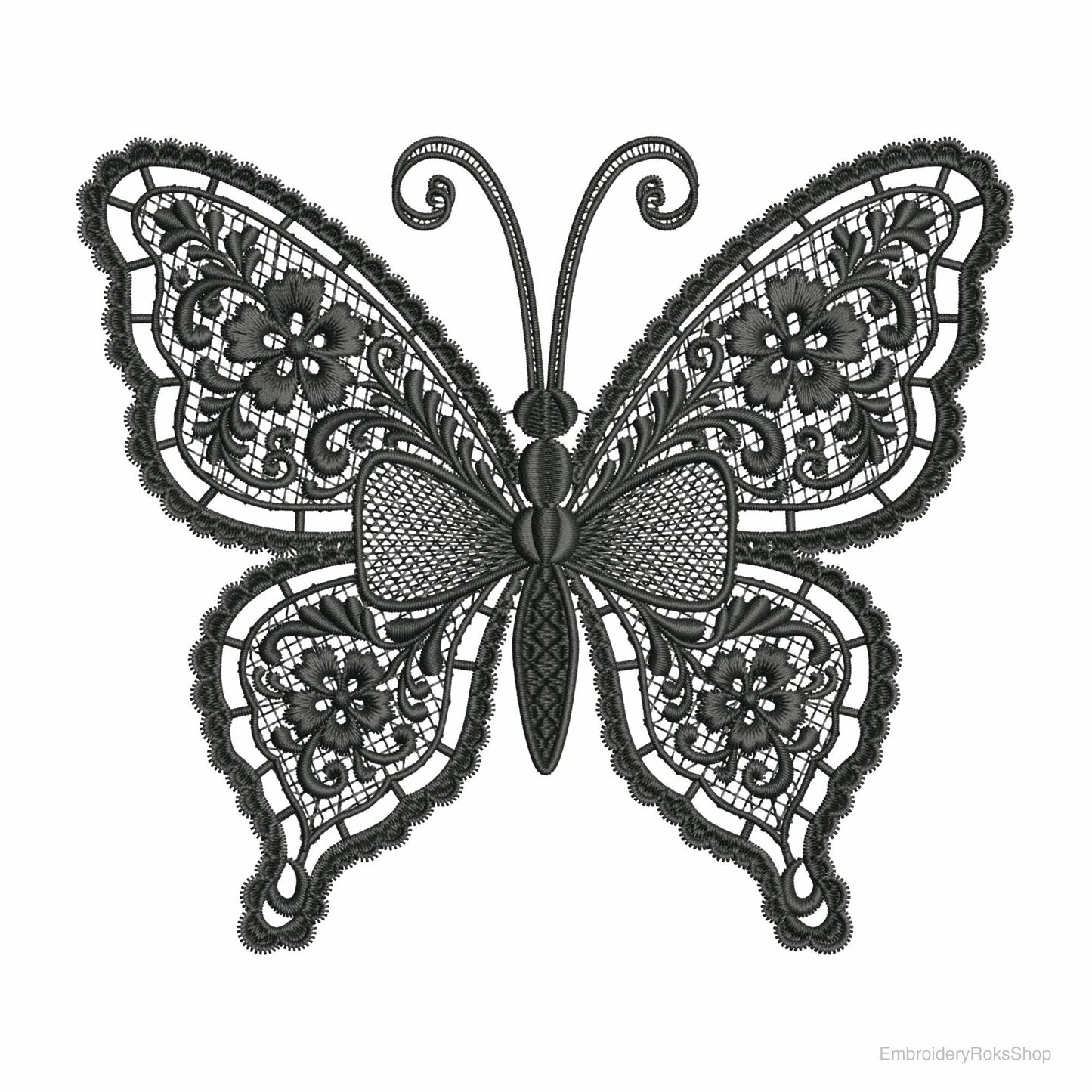 FSL Lace Butterfly Machine Embroidery Design PES, Vintage Lace Butterfly Pattern for Machine Embroidery, Butterfly Art for Home and Crafting