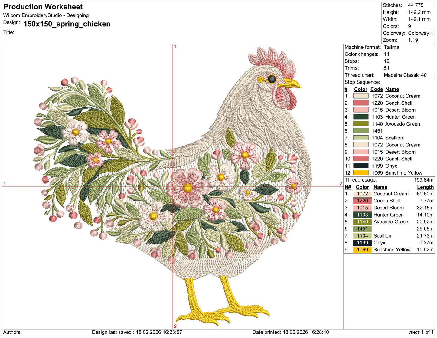 Spring Floral Chicken Machine Embroidery Design, Farmhouse Hen Embroidery File, Rustic Country Floral Chicken, Chicken PES, DST, JEF File
