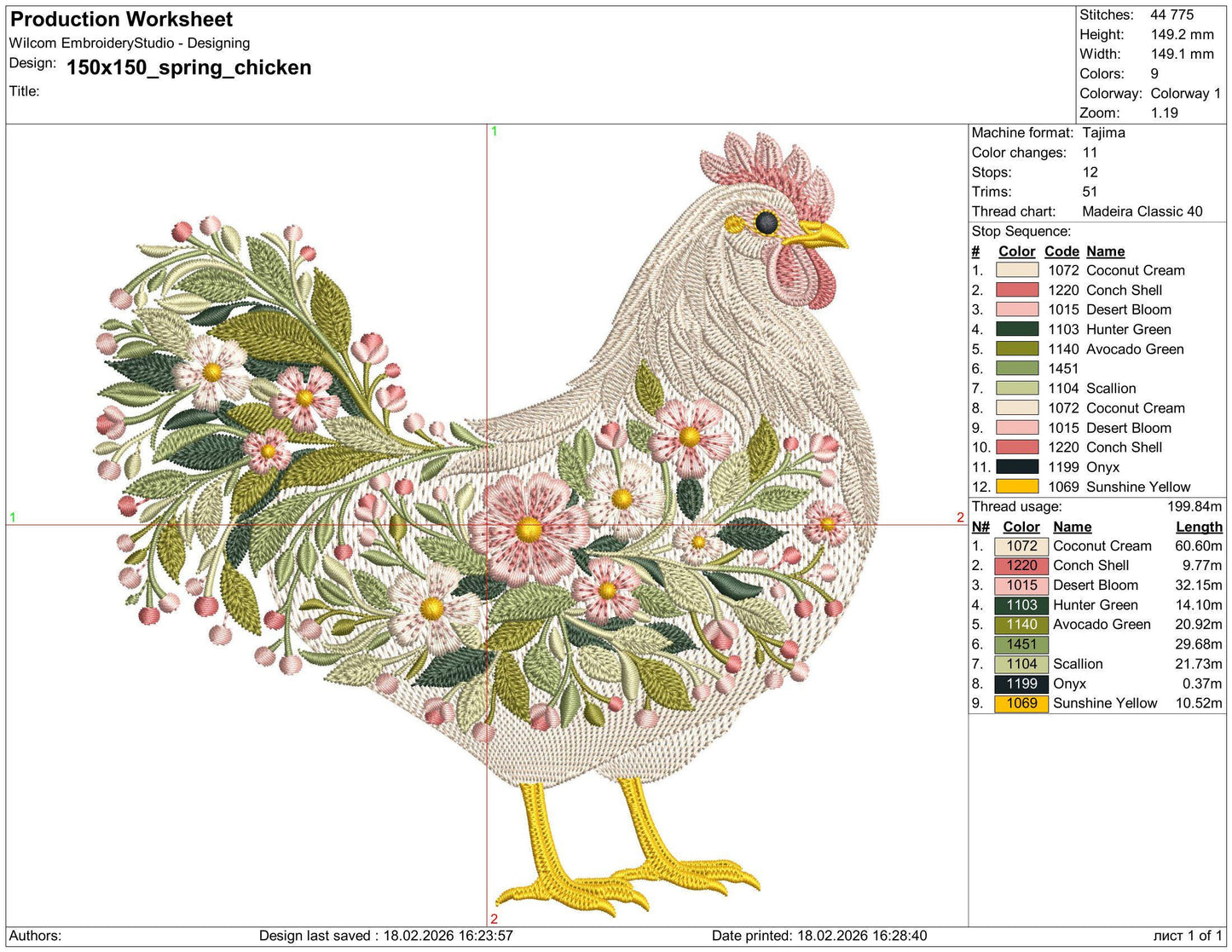 Floral Farm Embroidery Set – Rooster, Hen, Chick & Easter Egg – Machine Embroidery Design Bundle – Spring Chicken PES DST JEF VP3 4x4 Hoop