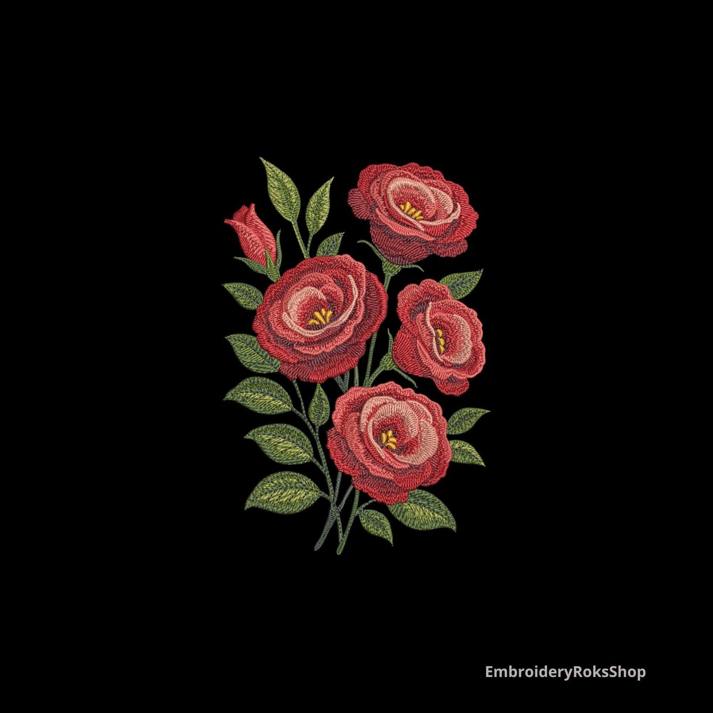 Eustoma Flowers Machine Embroidery Design, Lisianthus Flower Machine Pattern PES for Modern Embroidery Projects, Eustoma PES DST jef File